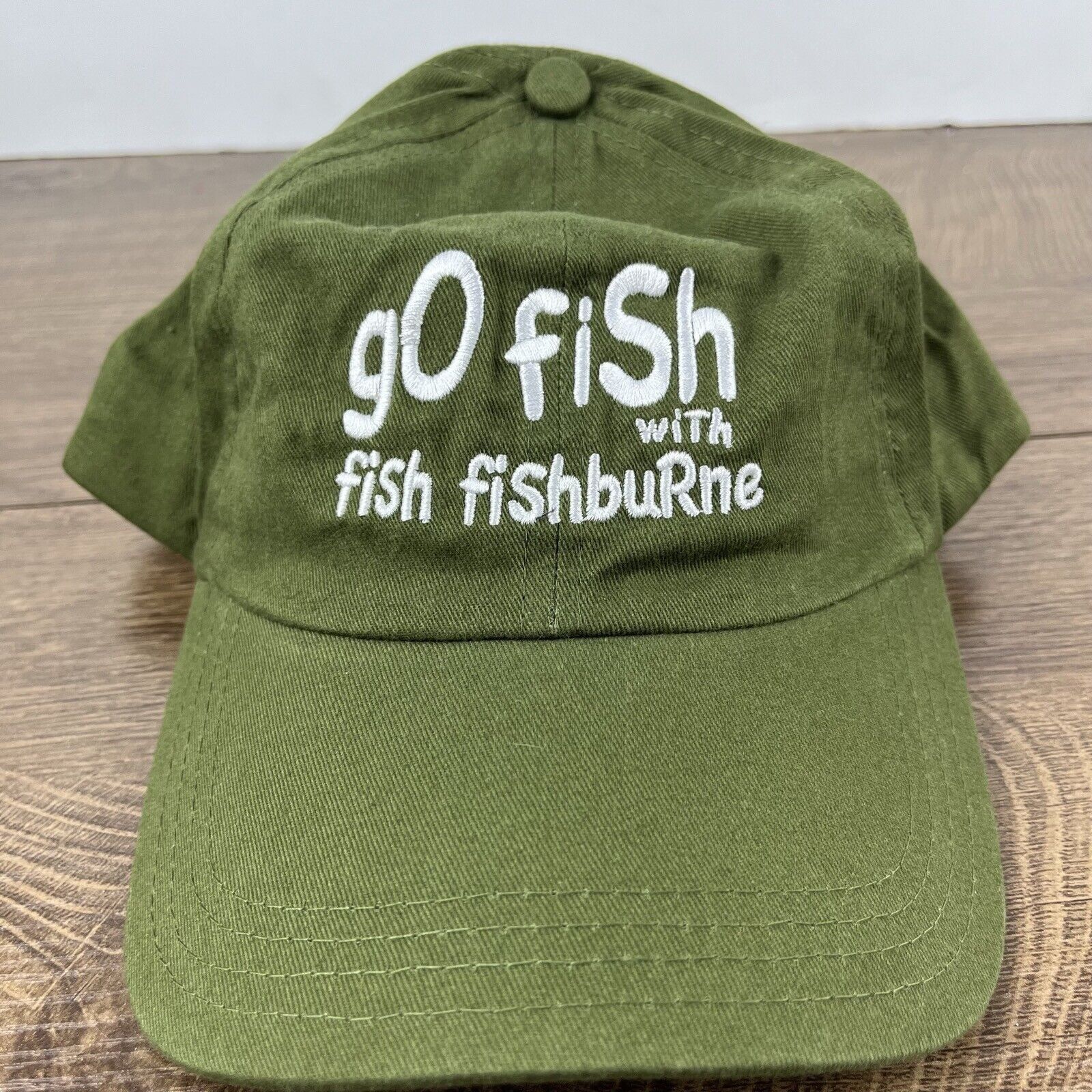 Other Fishburne Hat Go Fish Hat Green Cap Hat Adjustable Hat Green Size ONE SIZE - 4 Thumbnail