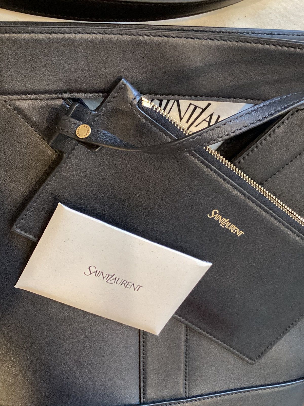 Yves Saint Laurent Saint Laurent Y Small Tote Black Size ONE SIZE - 9 Thumbnail