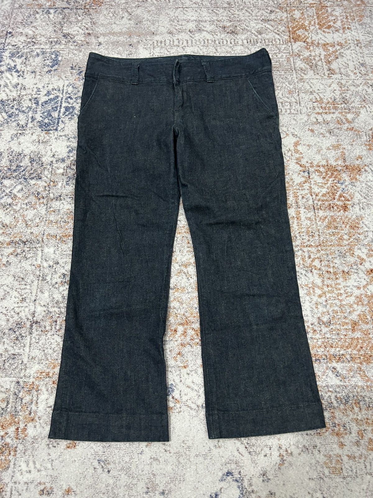 45rpm × Blue Blue Japan × Japanese Brand 45Rpm Japan Denim Crooped Pants Size US 31 - 2 Thumbnail