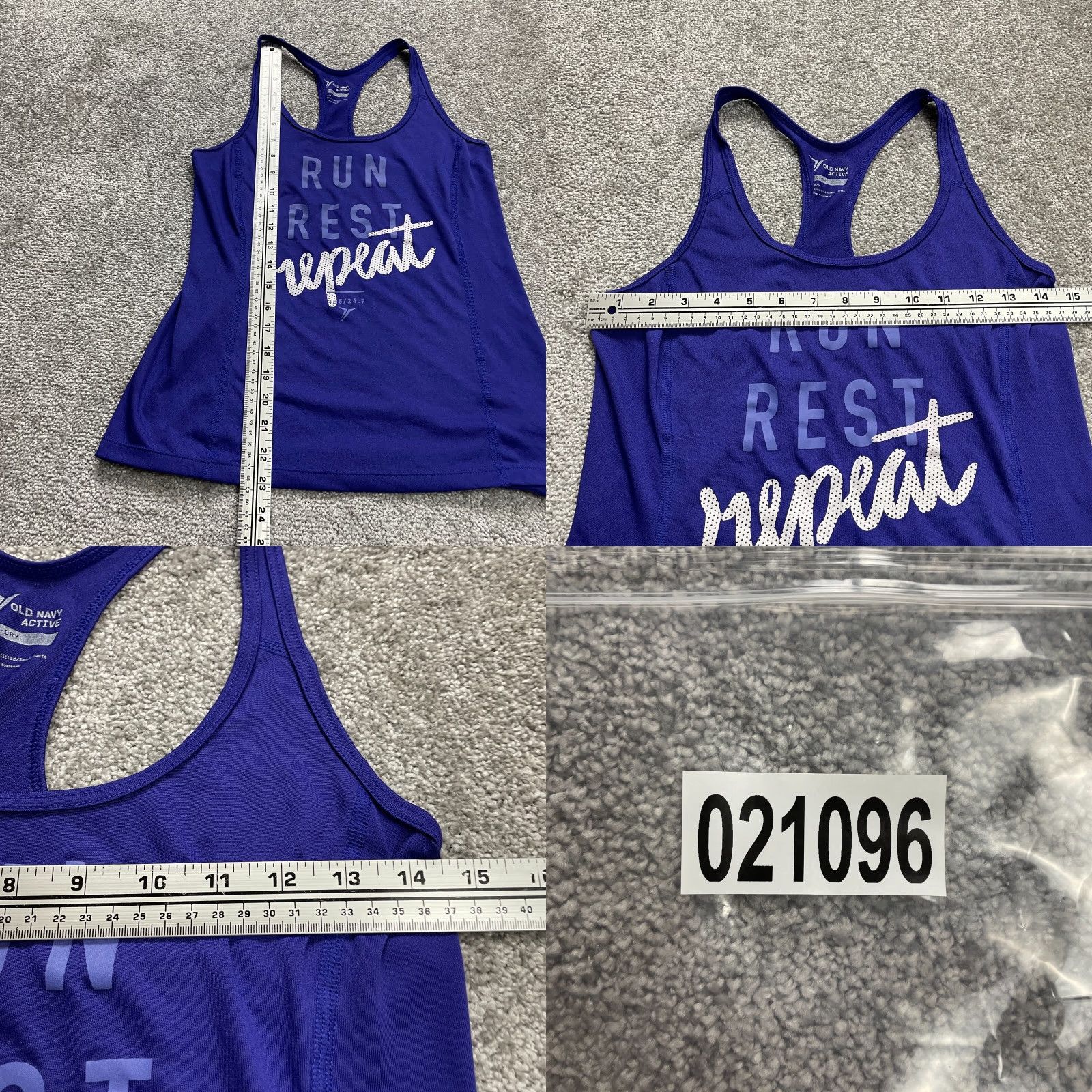 Old Navy Old Navy Active Go Dry Womens Tank Top Small Blue Racer Back Sports Graphic Size S / US 4 / IT 40 - 8 Thumbnail