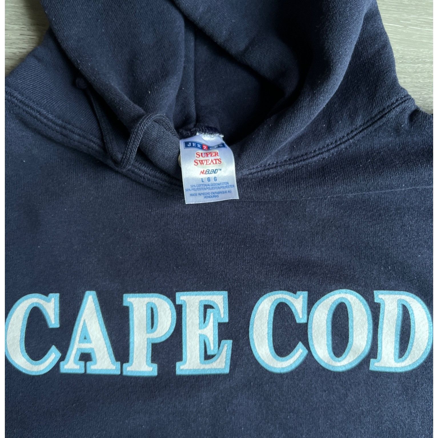 Jerzees Vintage Cape Cod Navy Blue Hoodie By Jerzees (early 2000’s) Size US M / EU 48-50 / 2 - 3 Thumbnail