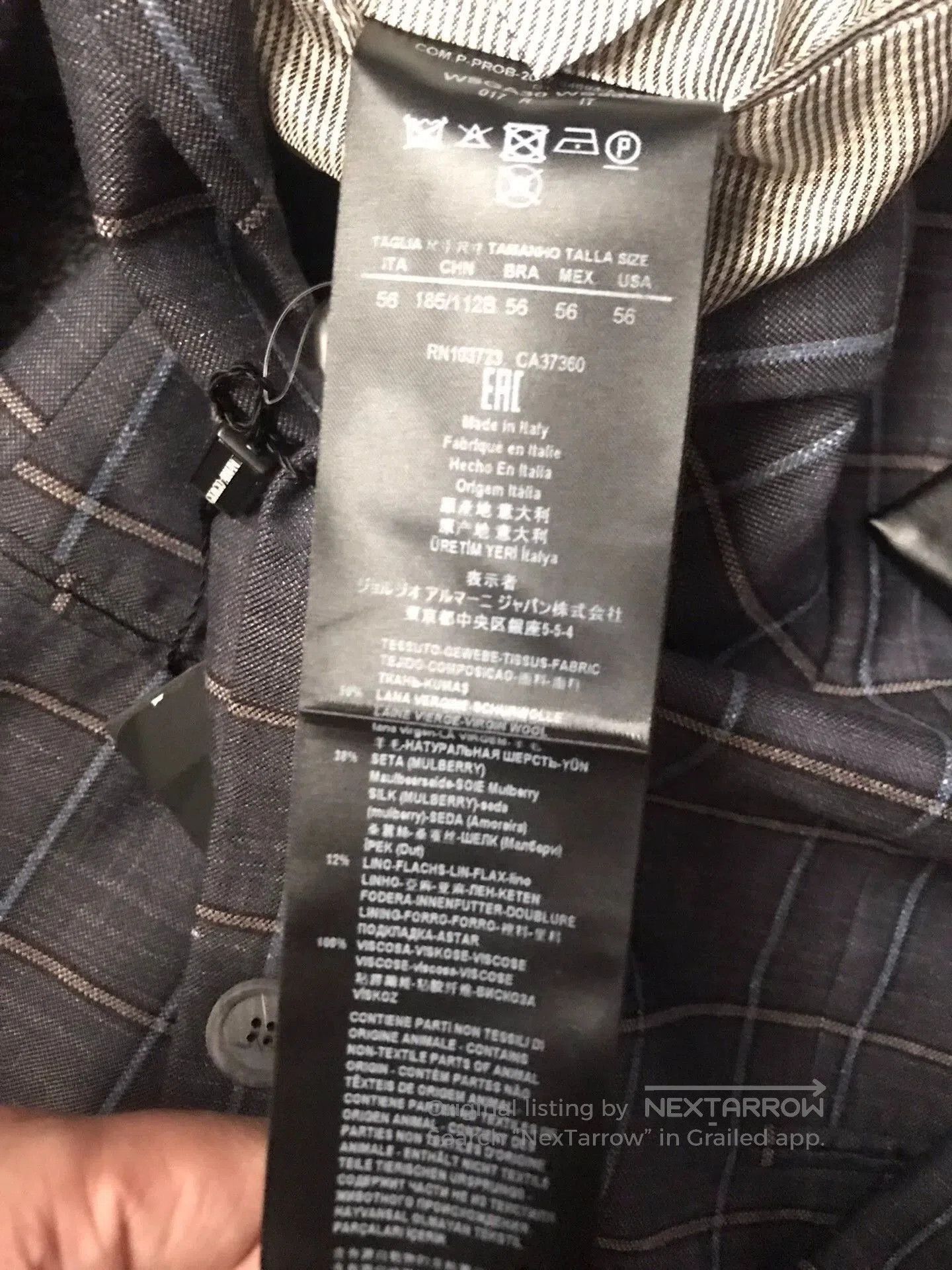Armani Gray Plaid Blazer - Size XL. Size US XL / EU 56 / 4 - 6 Thumbnail