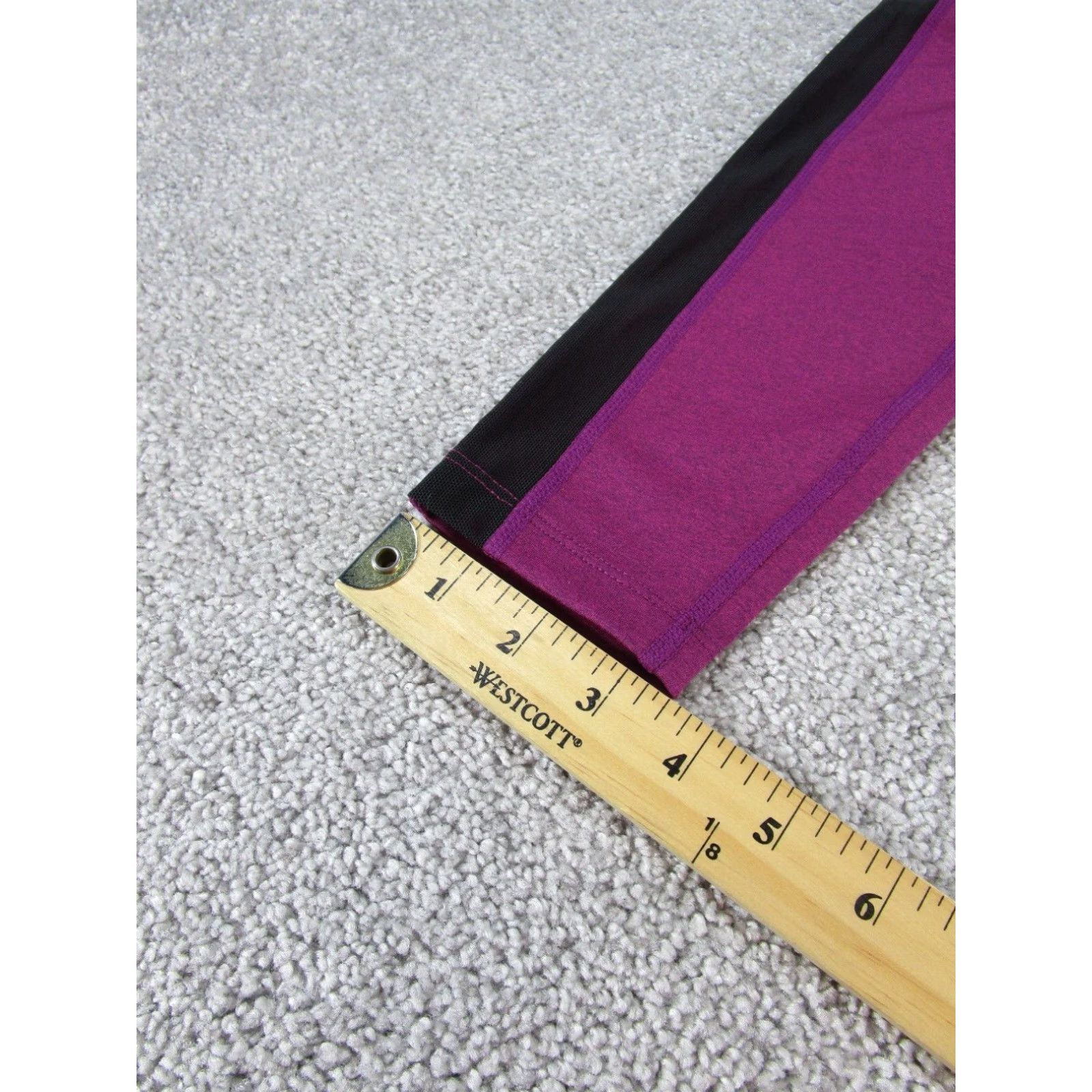 Asics Asics Womens 7/8 Leggings XS Extra Small Purple Panel Tight Gym Training Size 26" / US 2 / IT 38 - 4 Thumbnail