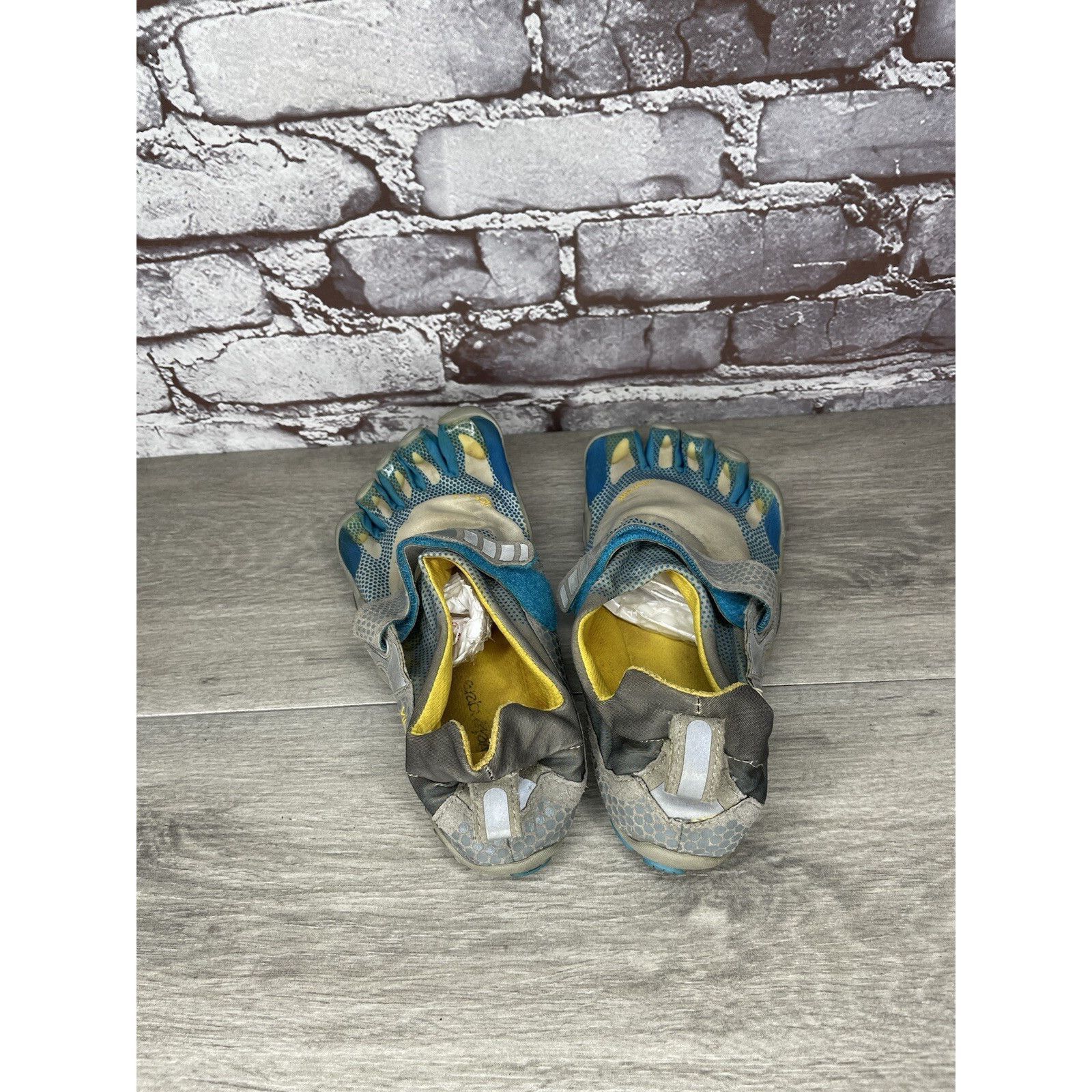 Vibram VIBRAM FiveFingers Gray Blue Textile Barefoot Running Shoes Size US 7.5 / IT 37.5 - 4 Thumbnail