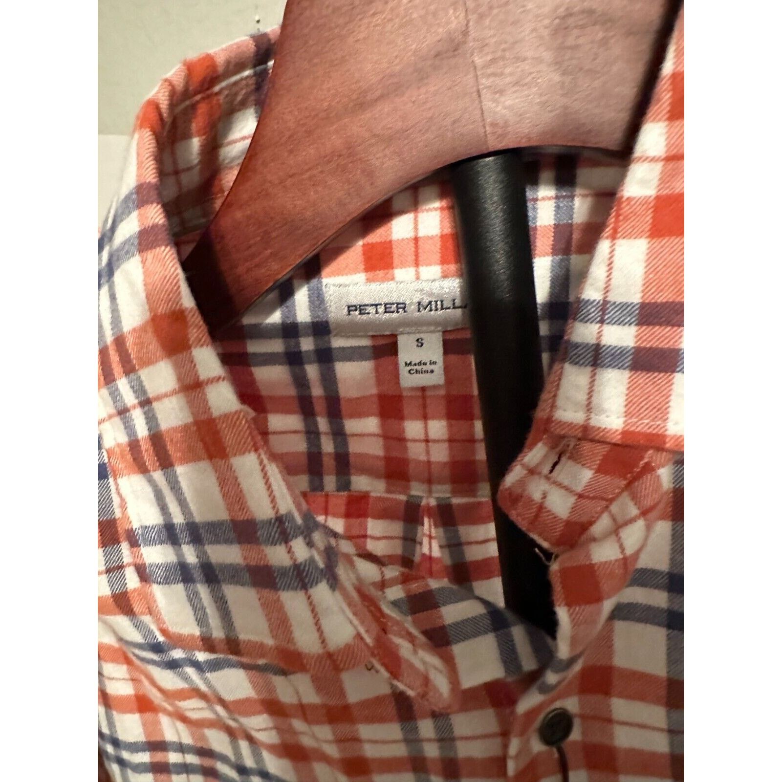 Peter Millar Peter Millar Small Red Checkered Long Sleeve Button-Down Size US S / EU 44-46 / 1 - 3 Thumbnail