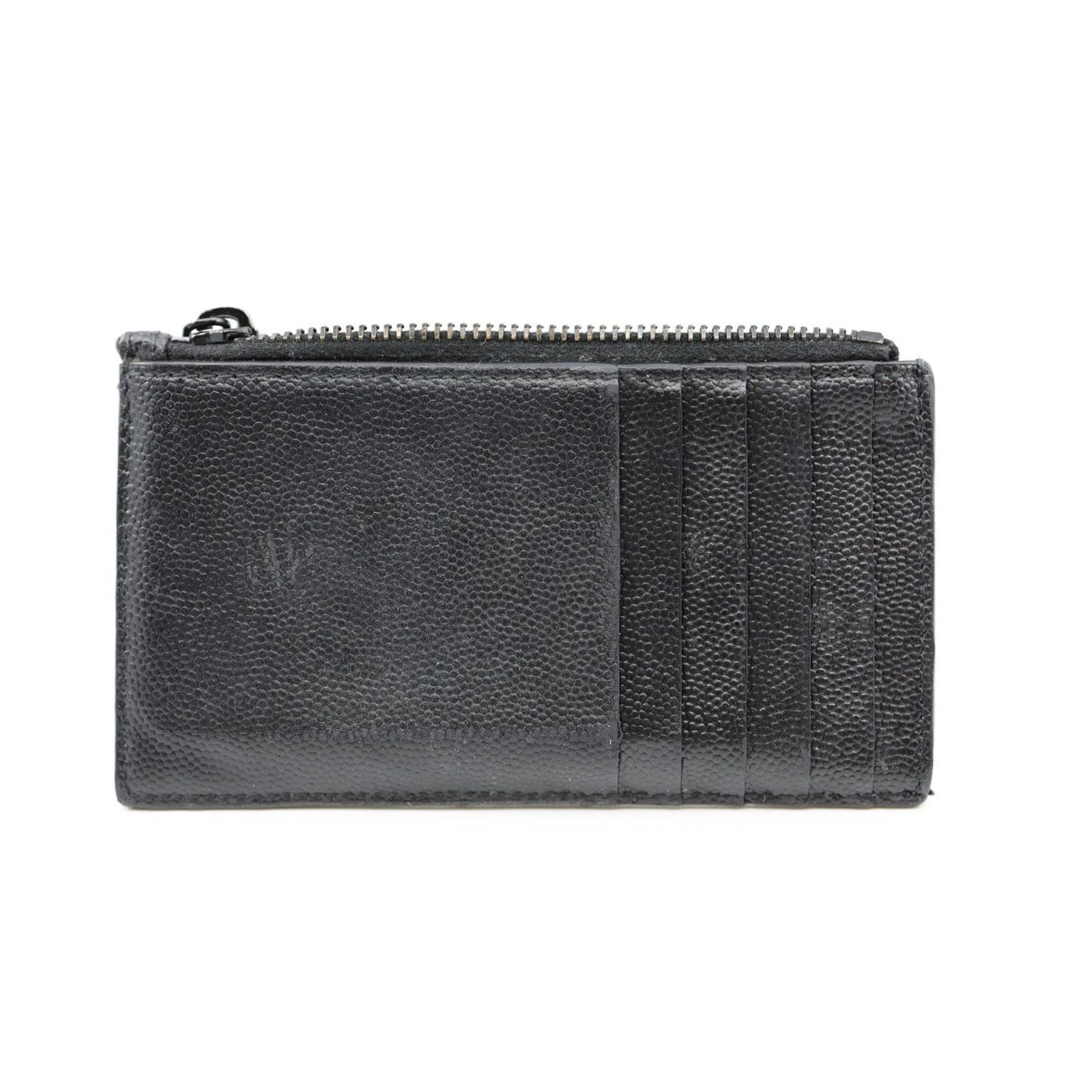 Yves Saint Laurent SAINT LAURENT Cassandre Quilte Leather Logo Card Coin Holder Size ONE SIZE - 2 Thumbnail
