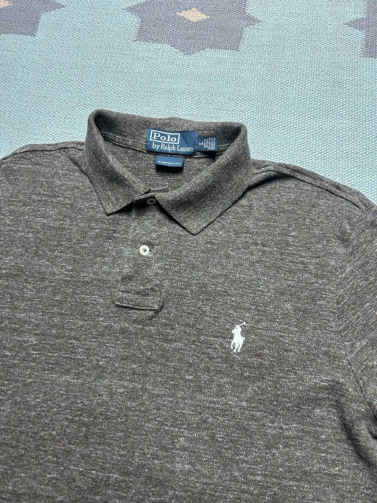 Polo Ralph Lauren Polo Ralph Lauren polo shirt custom fit heather brown large Size US L / EU 52-54 / 3 - 3 Thumbnail