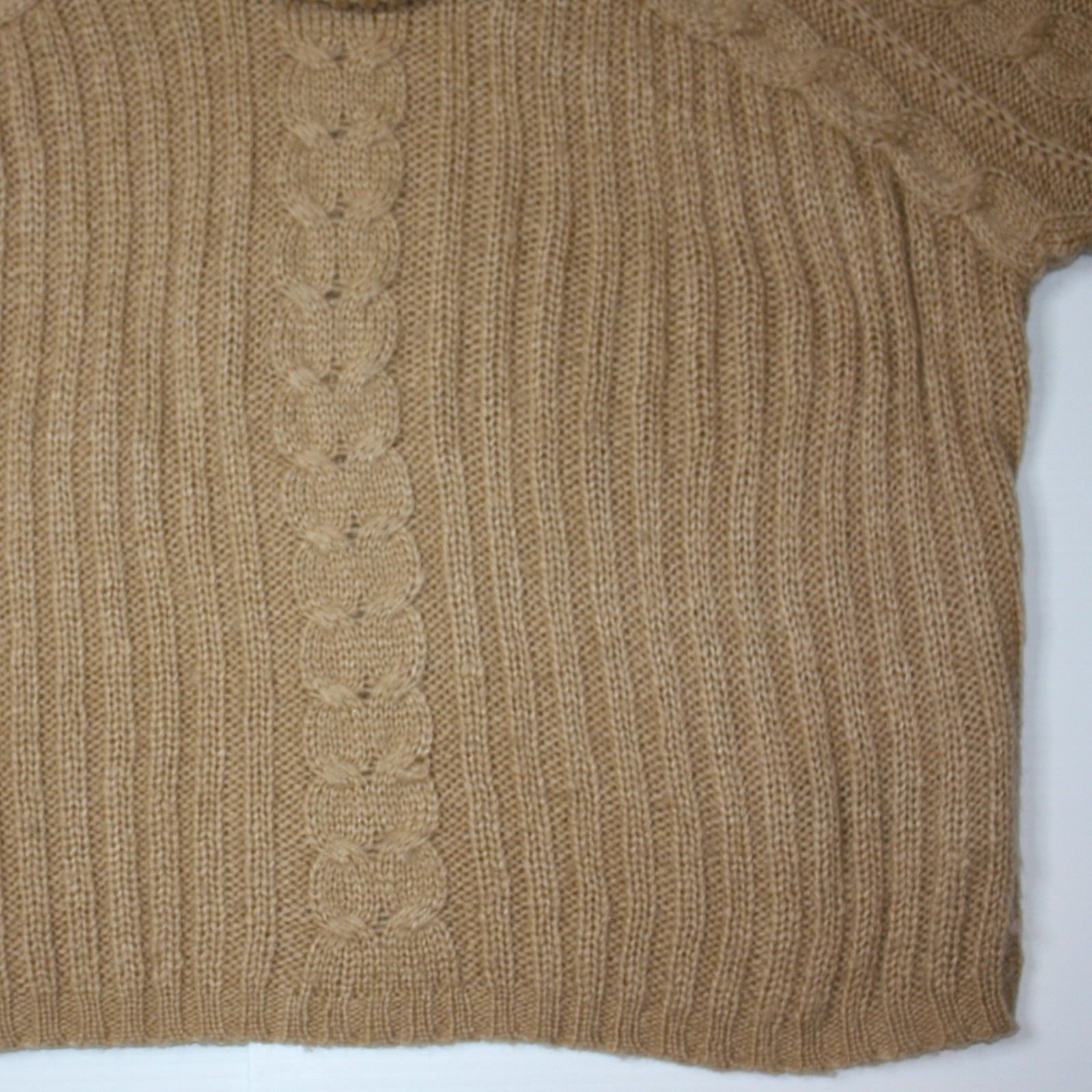 Other Venue Short Sleeve Knit Cowl Neck Sweater Top in Tan Color Size L / US 10 / IT 46 - 4 Thumbnail