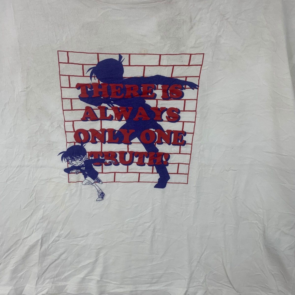 GU GU x DETECTIVE CONAN Anime One Truth Cropped Top Tee Shirt Size M / US 6-8 / IT 42-44 - 3 Thumbnail
