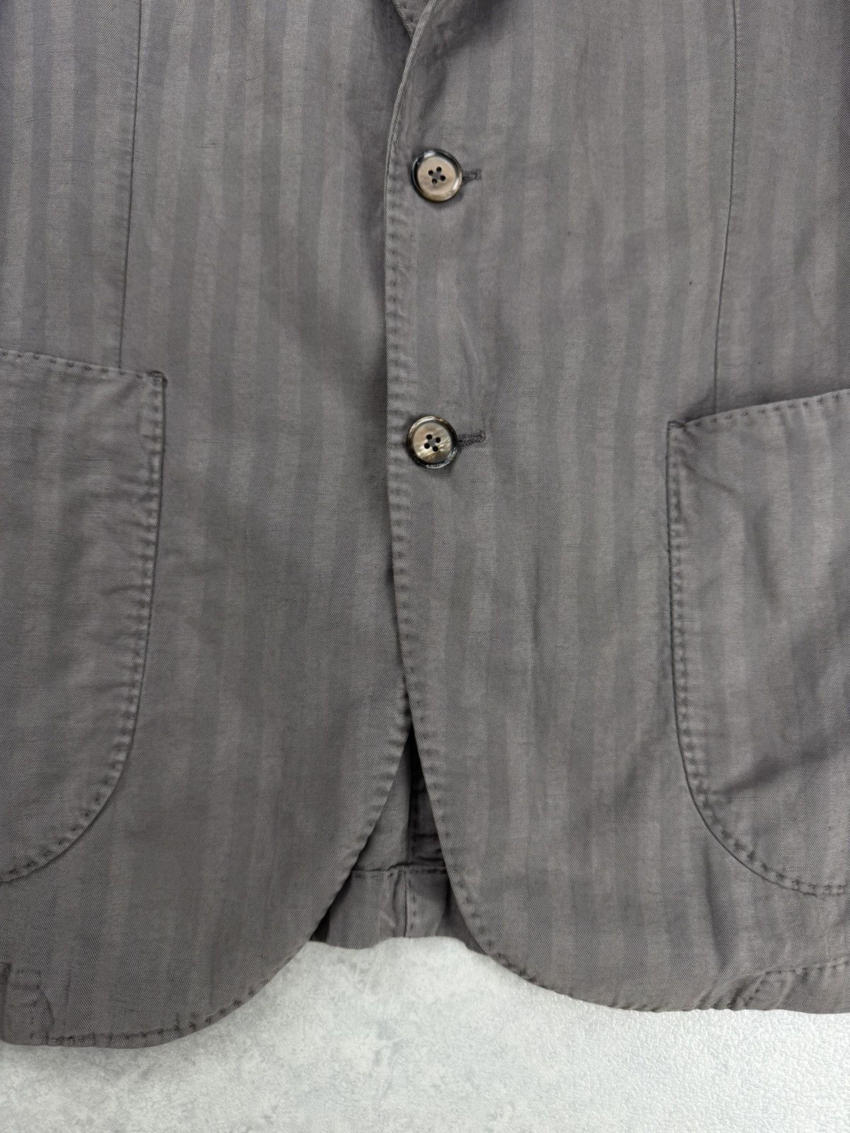 L.B.M. 1911 L.B.M. 1911 Blazer Jacket Italy Herringbone Cotton Size 50 Size 40R - 4 Thumbnail