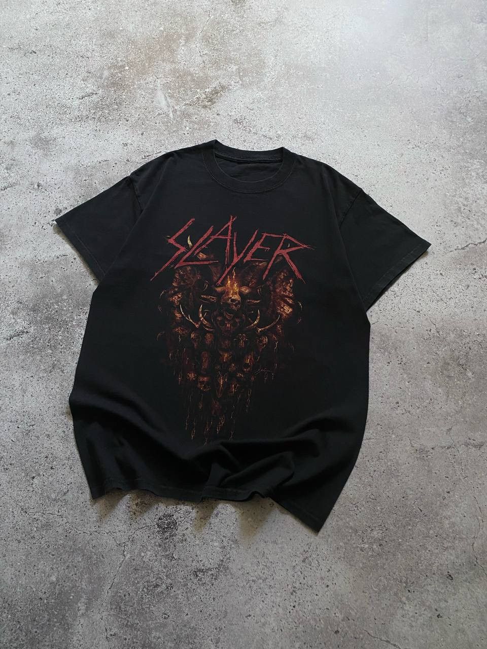 Vintage SLAYER “CHEMICAL WARFARE” THRASH METAL BAND T SHIRT Size US M / EU 48-50 / 2 - 1 Thumbnail