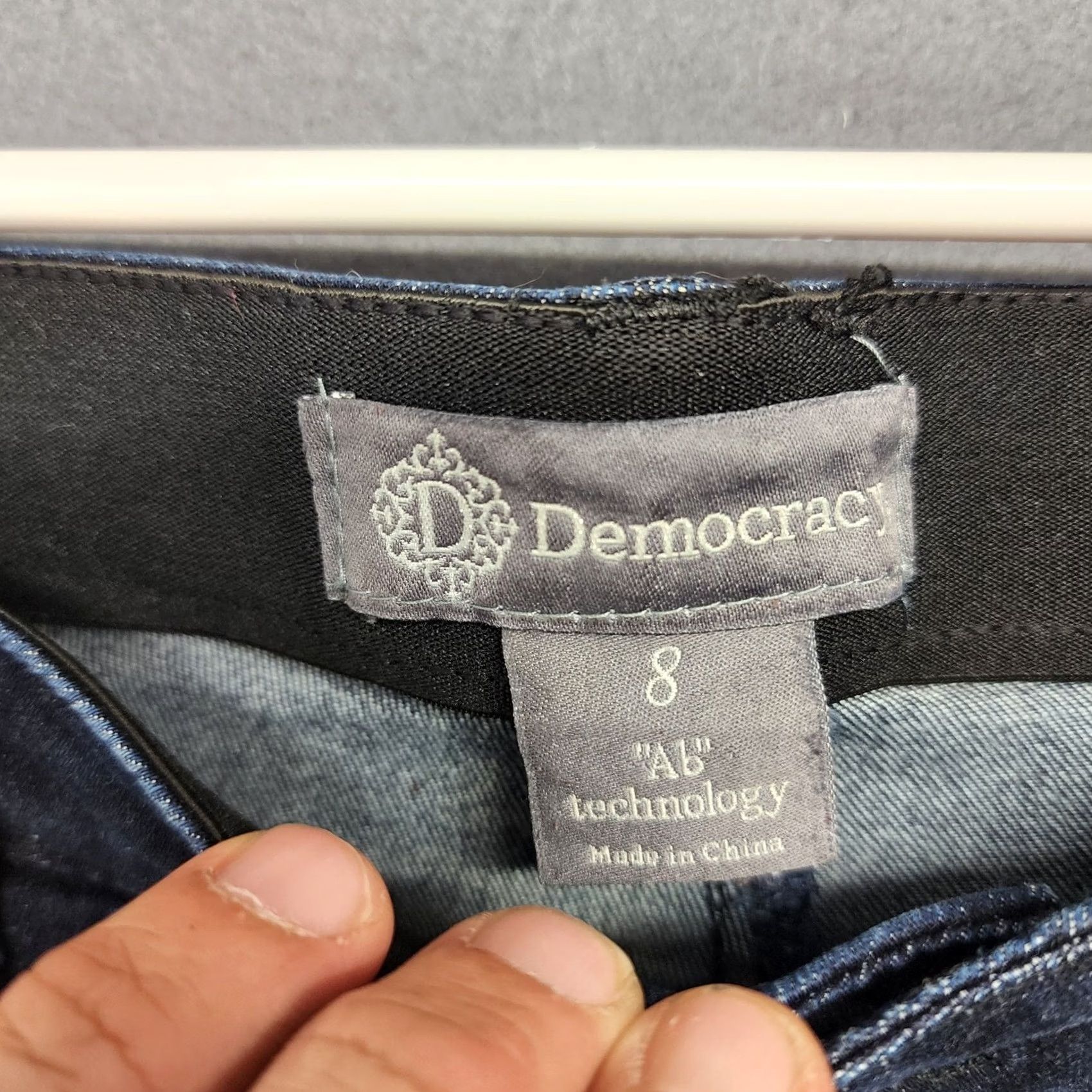 Vintage VINTAGE Democracy Jeans Womens 8 AB Technology Skinny Jegging Stretch Frayed Hem Denim Size 30" / US 8 / IT 44 - 3 Thumbnail