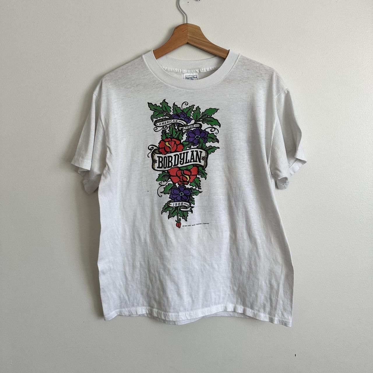 image of Band Tees x Rock Tees Vintage 1999 Bob Dylan Shirt in White, Men's (Size XL)