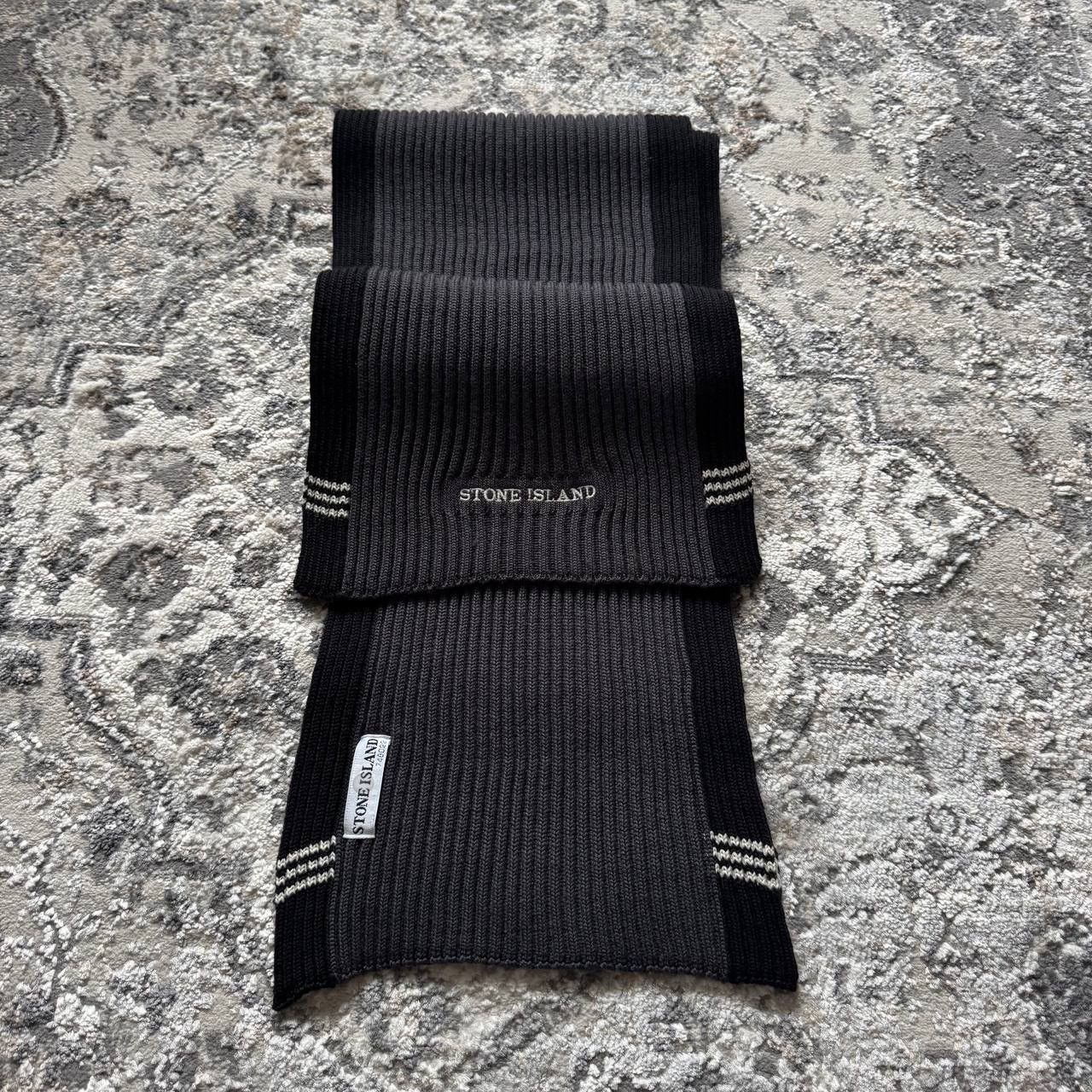 Stone Island Stone Island Vintage Heavy Knitted Wool Retro Rubbed Scarf Size ONE SIZE - 5 Thumbnail