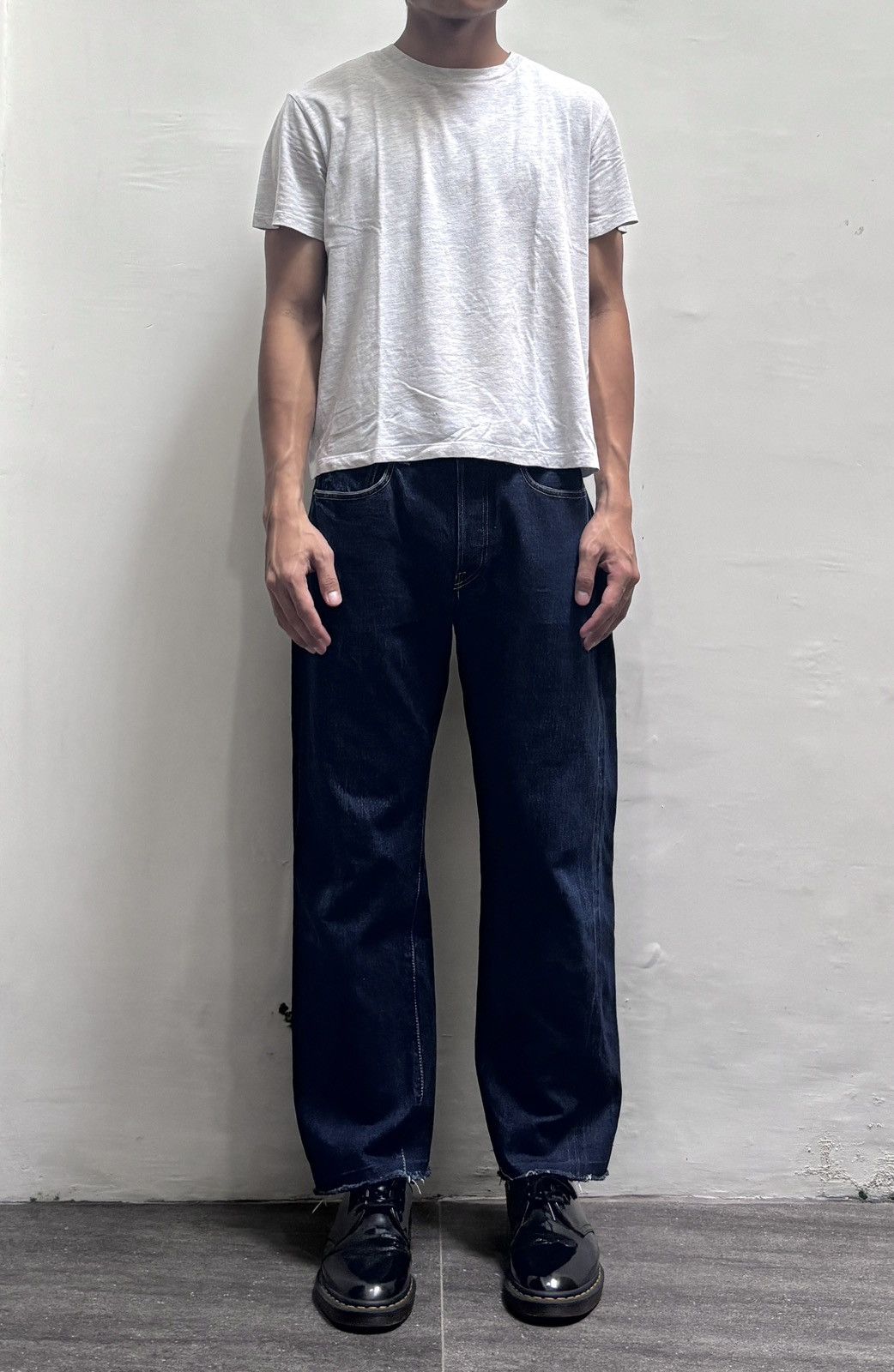 Kapital FREE TAX! Cropped Raw Hemmed Denim Jeans Size US 31 - 1 Thumbnail