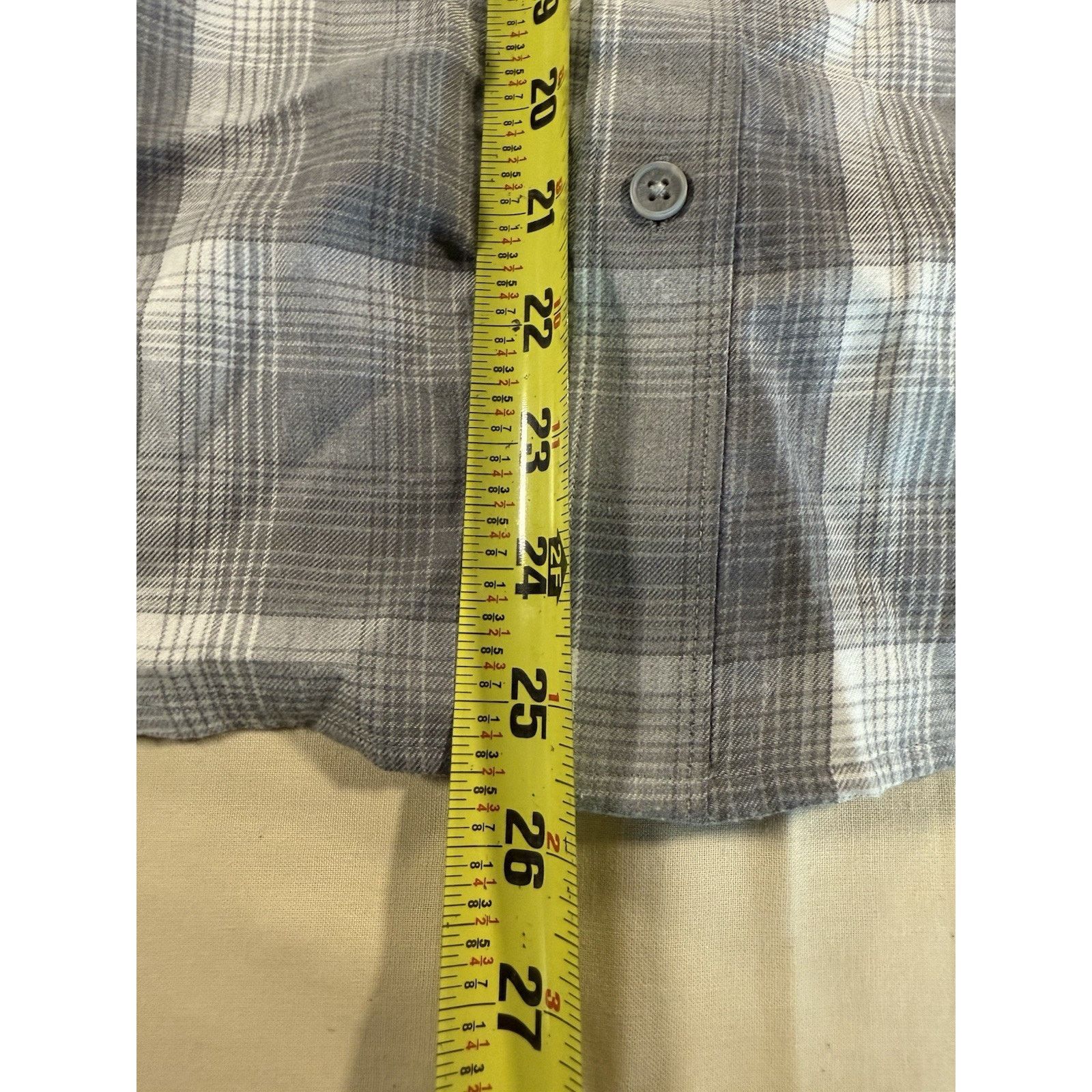TravisMathew Travis Mathew Mens L Grey Plaid Lightweight Long Sleeve Size US L / EU 52-54 / 3 - 6 Thumbnail