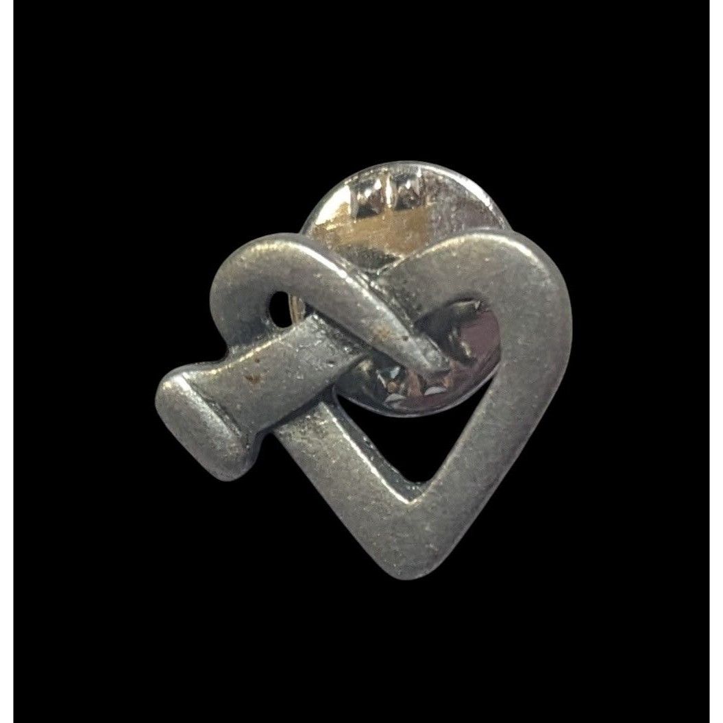 Other CTA Twisted Nail Heart Silver Tone Lapel Pin Size ONE SIZE - 1 Thumbnail