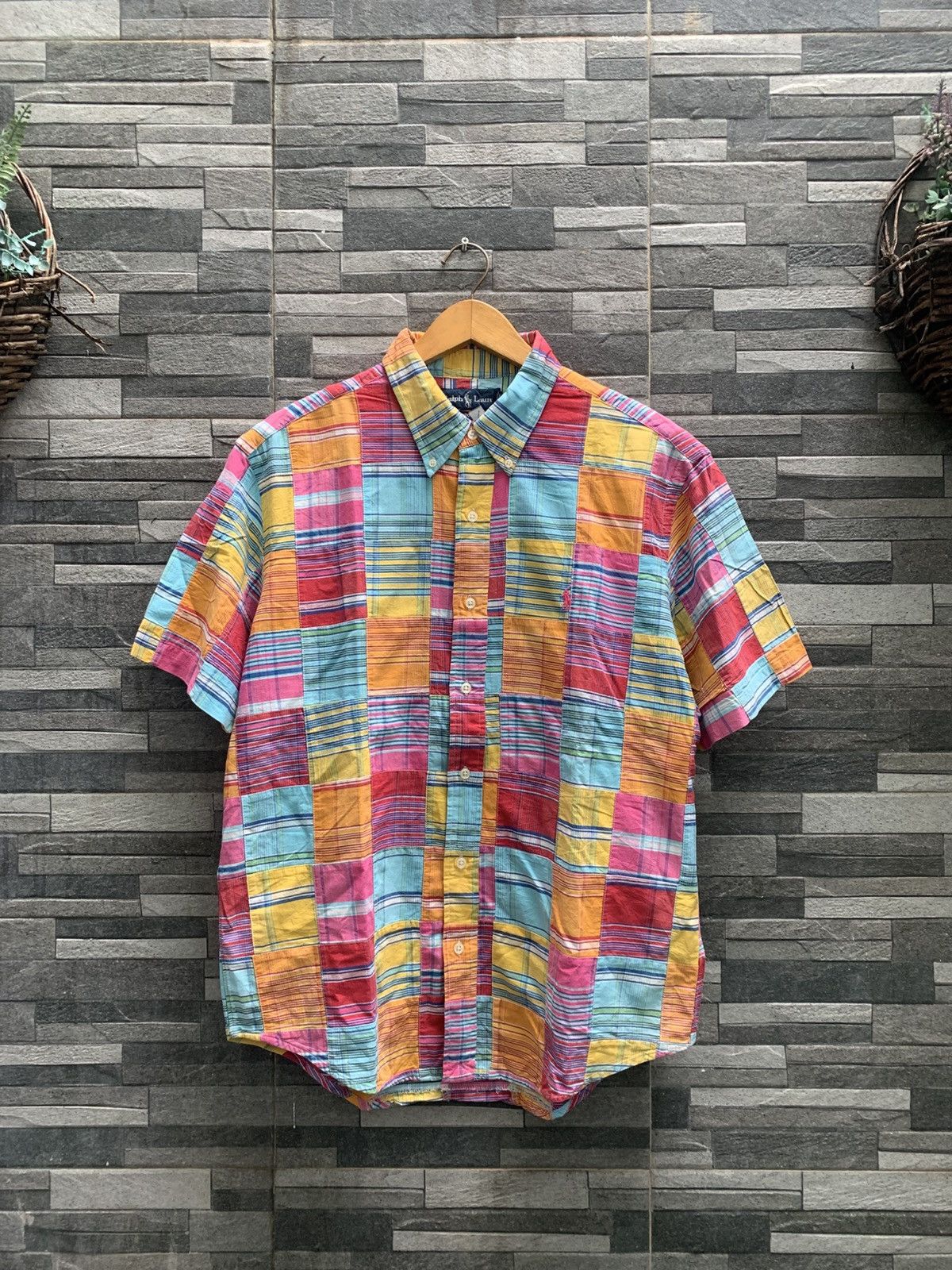 Polo Ralph Lauren Vintage POLO RALPH LAUREN Patchwork Shirt Size US L / EU 52-54 / 3 - 1 Thumbnail