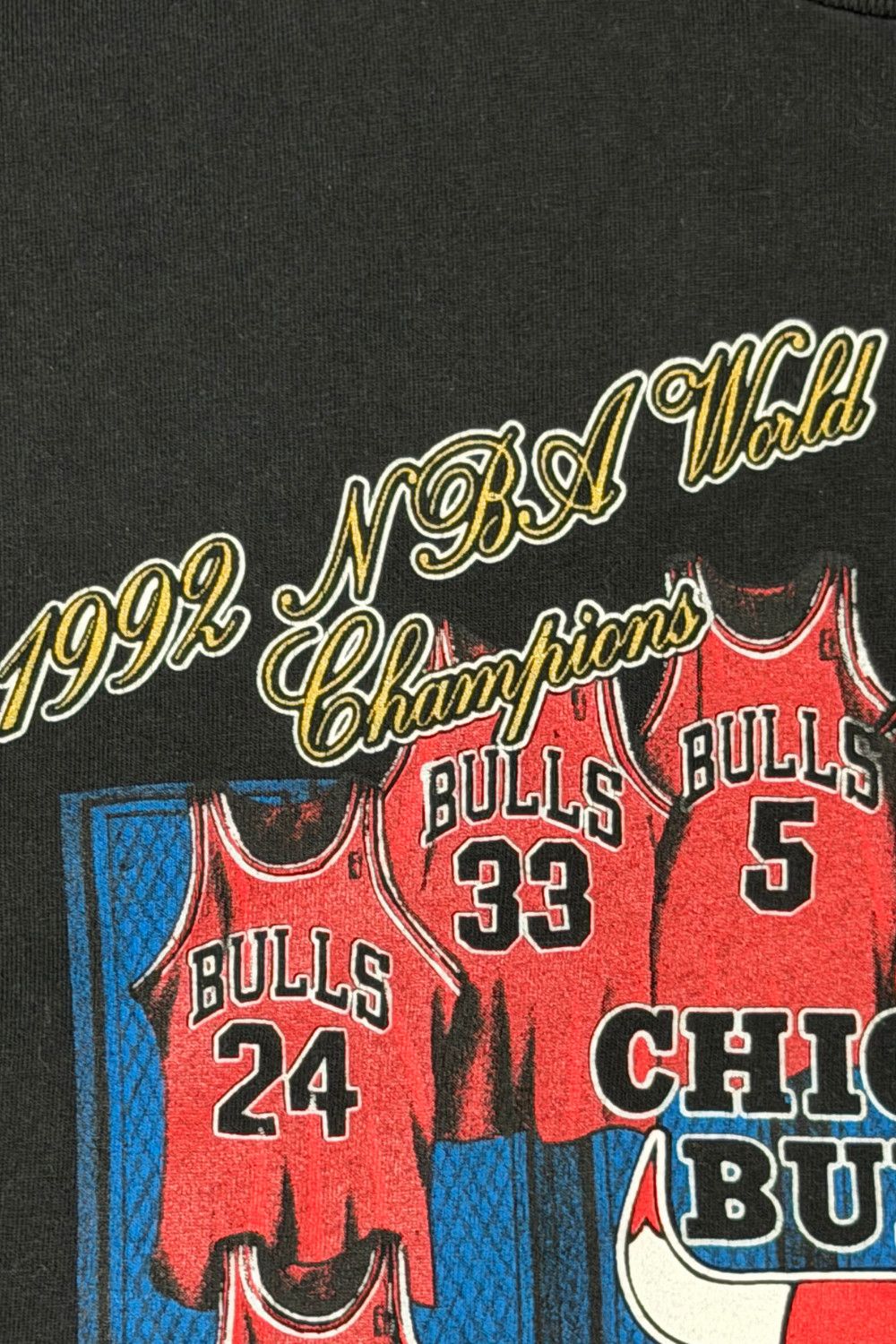 1992 Chicago Bulls NBA World Champions Nutmeg Mills Tee image 8
