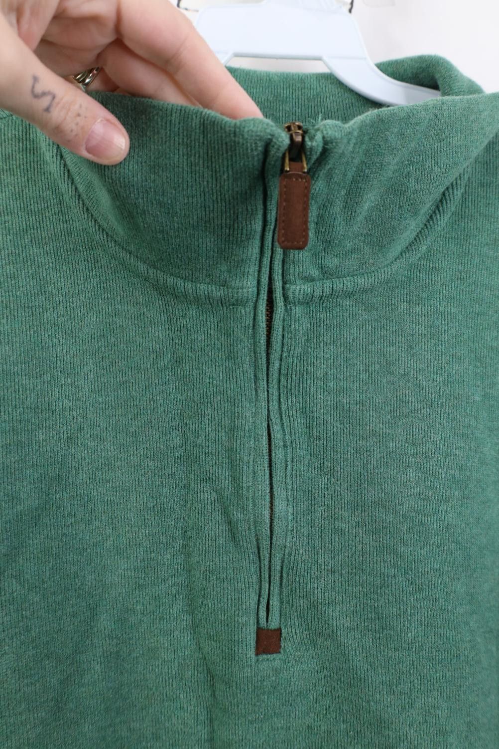 Polo Ralph Lauren Vintage 90s Ralph Lauren Knit 1/4 Zip Pullover Sweater Green Size US XXL / EU 58 / 5 - 7 Thumbnail