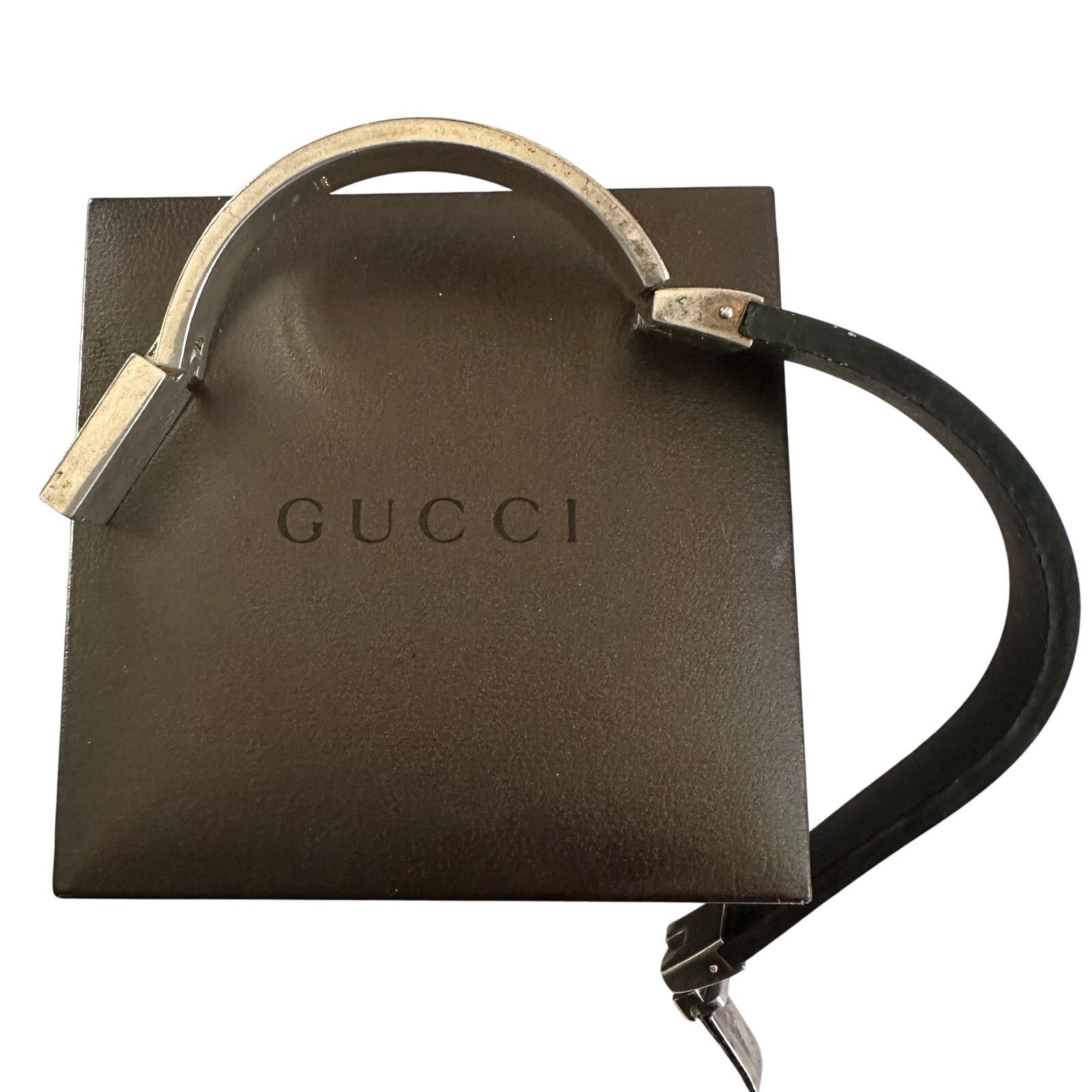 Gucci Gucci Rubber and Sterling Silver ID Bracelet- Full Inclusion Size ONE SIZE - 10 Thumbnail