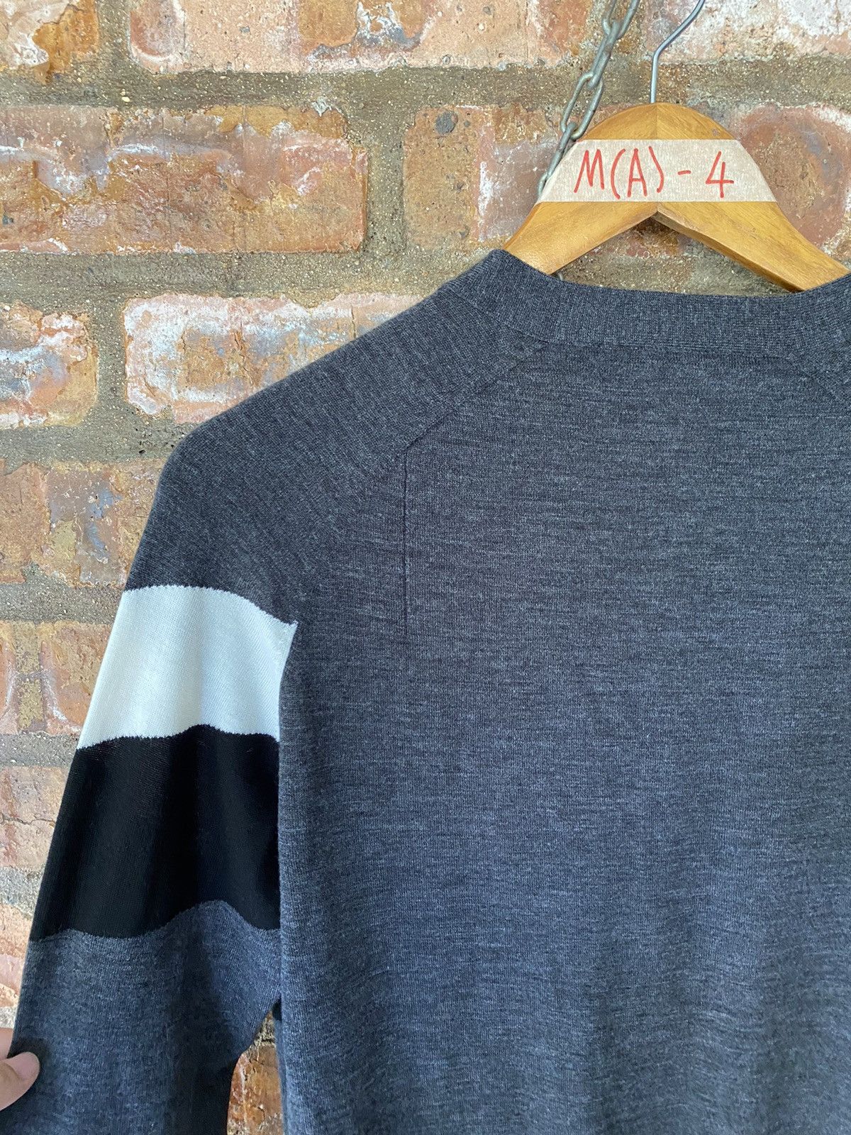 Japanese Brand × Neil Barrett 2000s Neil Barrett Iconic 3D lighting wool cardigan Size US M / EU 48-50 / 2 - 12 Thumbnail