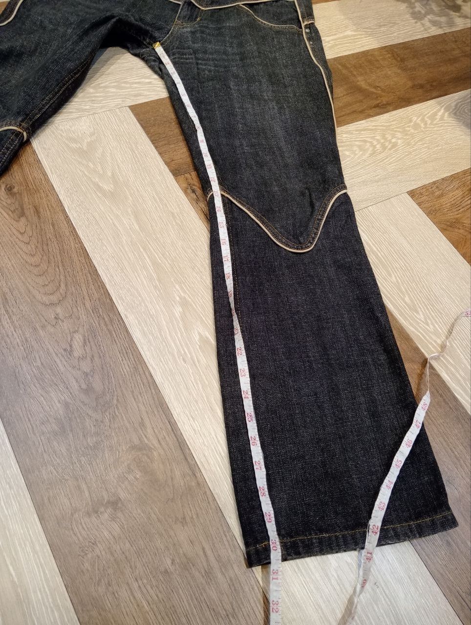 Nicole Club NICOLE CLUB FOR MEN JAPAN LEATHER LINING DENIM FLARED PANTS Size US 34 / EU 50 - 16 Thumbnail