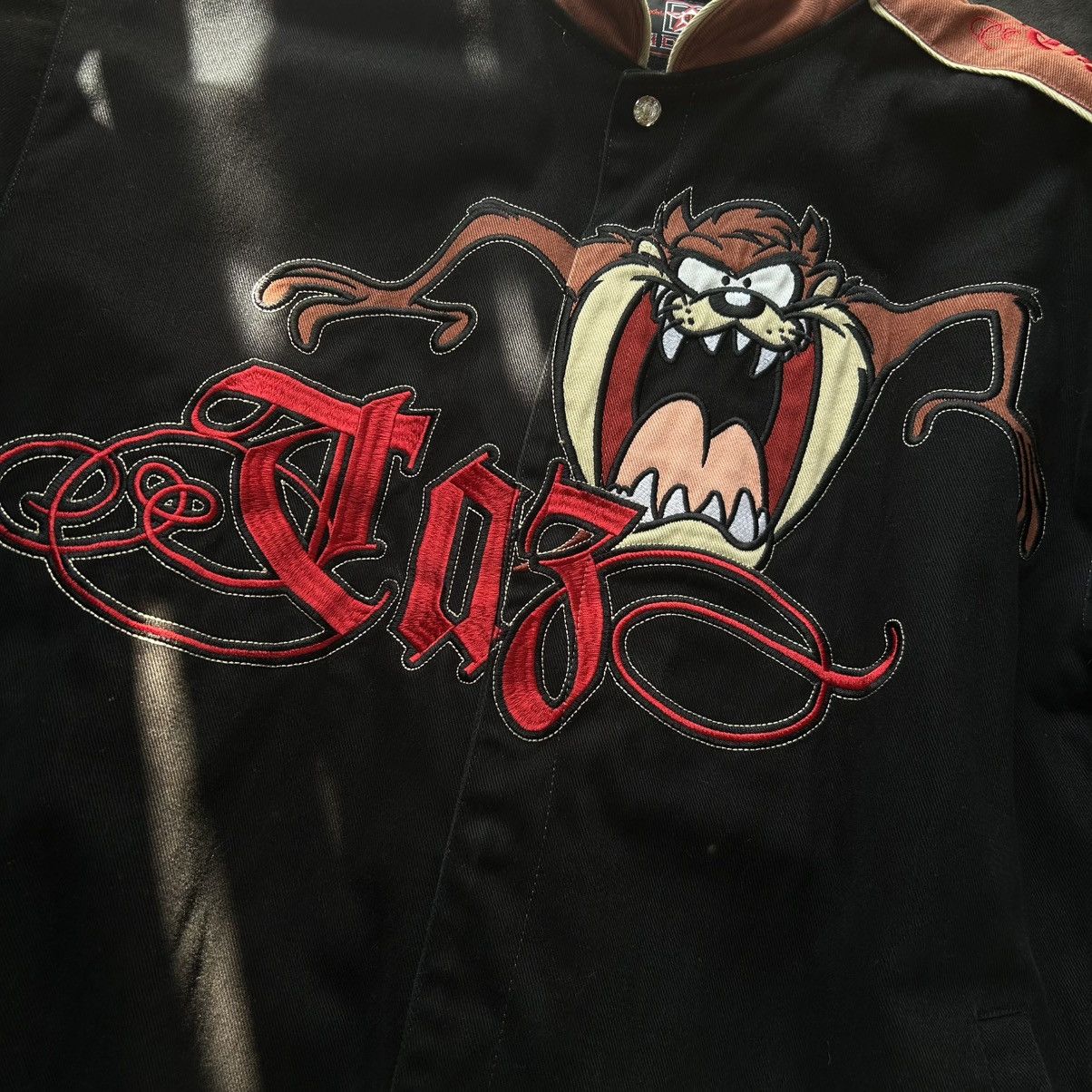 JH Design × NASCAR × Vintage Vintage Rare Looney Tunes Taz Racing Jacket Size US XL / EU 56 / 4 - 4 Thumbnail