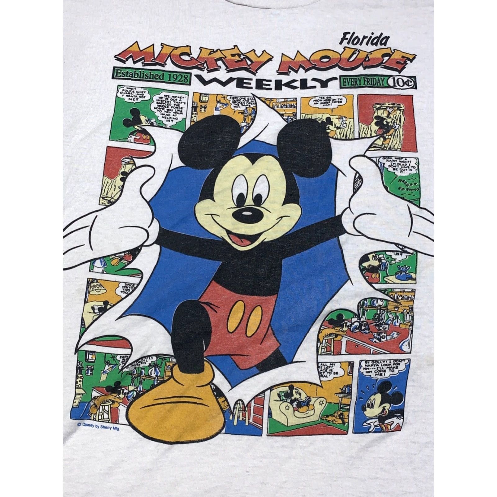 Vintage VINTAGE Best Mickey Mouse Weekly Shirt Mens XL White 11501 Disney Florida Crew Neck Short Sleeve T-Shirt Mens Size US XL / EU 56 / 4 - 3 Thumbnail