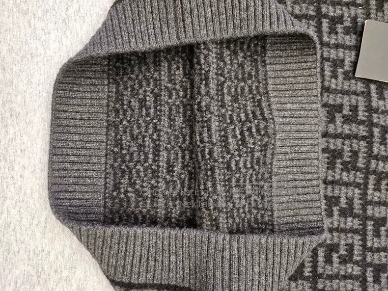 Fendi Fendi Gray Knit Dress with Classic FF Pattern Full Print D Size 26" / US 2 / IT 38 - 5 Thumbnail