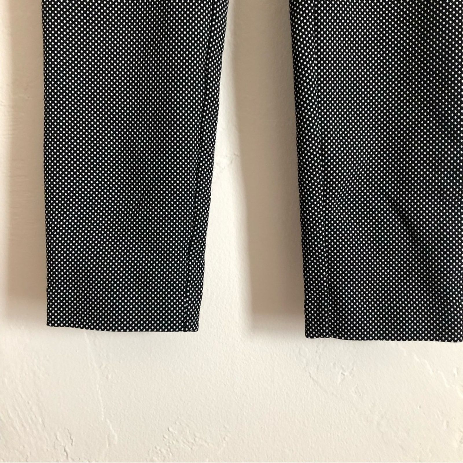 Other Maison Jules Black White Polka Dot Dress Crop Ankle Pants Size 30" / US 8 / IT 44 - 3 Thumbnail