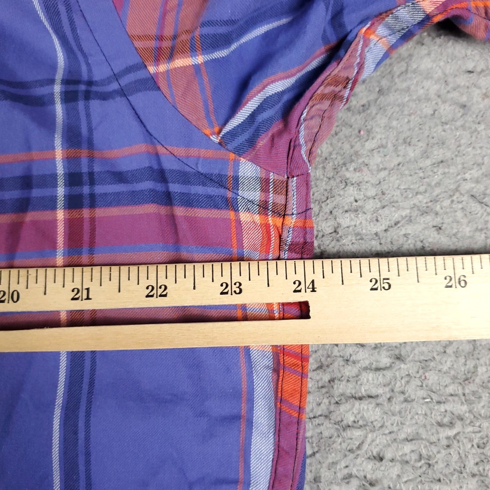Ralph Lauren VINTAGE Ralph Lauren Shirt Mens Large Orange Blue Plaid 2 Pocket Button Up Long Sleeve - Blue, Cotton, Regular Fit, 2 Pocket, Button-Down Collar Mens Size US L / EU 52-54 / 3 - 5 Thumbnail