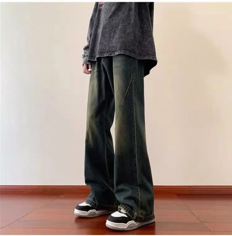 Japanese Brand Retro washed casual straight leg jeans Size US 32 / EU 48 - 3 Thumbnail