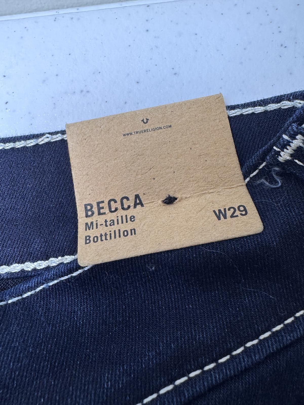 True Religion True Religion Women's Becca Mid-Rise Jeans - W29 Size 29" - 3 Thumbnail