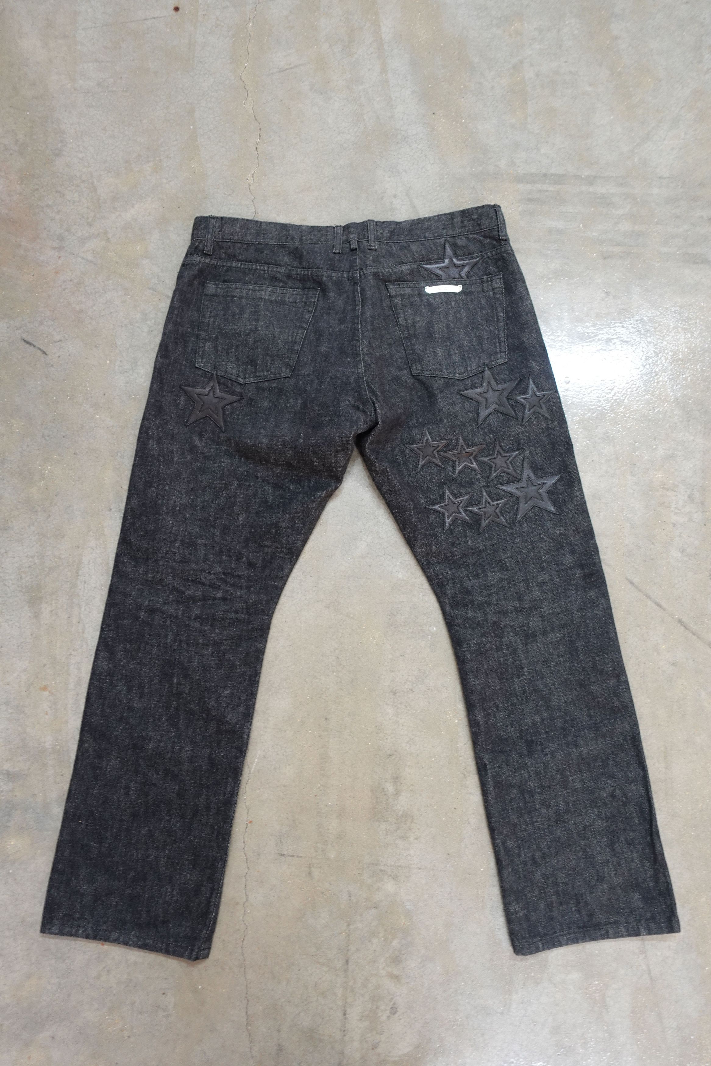 Chrome Hearts CHROME HEARTS FLEUR KNEE STAR PATCH JEANS BLACK Size US 38 / EU 54 - 7 Thumbnail