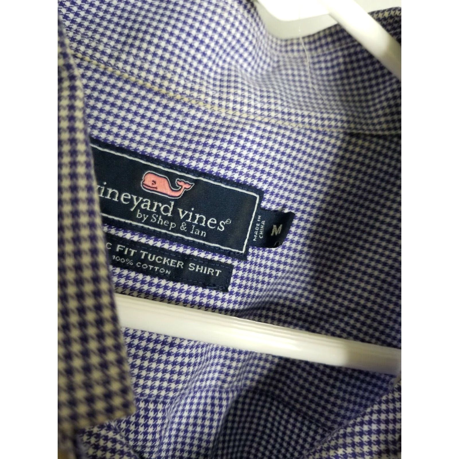 Vineyard Vines Vineyard Vines Mens M Performance Tucker Button Front Shirt Blue Gingham EZ GO Button-Up Long Sleeve W/ Logo Mens Size US M / EU 48-50 / 2 - 3 Thumbnail