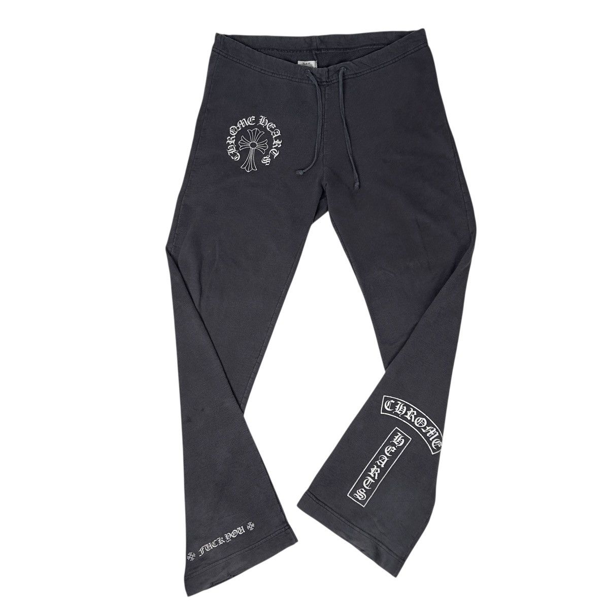 Chrome Hearts Vintage Chrome Hearts Sweatpants Baggy Flare Drawstring TBar Size US 32 / EU 48 - 1 Thumbnail