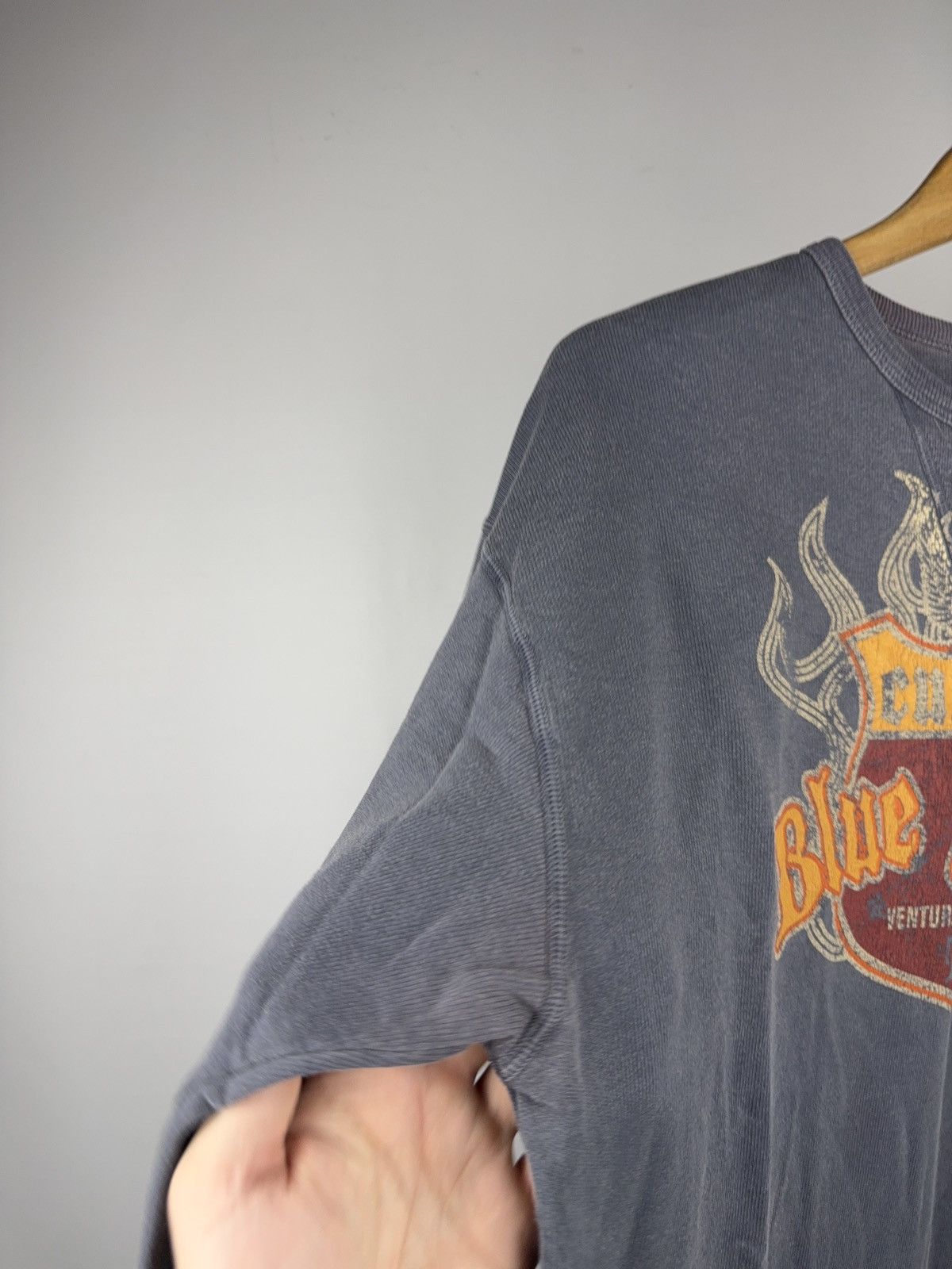 Vintage Vintage Biker Moto Blue System Custom Graphic Sweatshirt XL Size US XL / EU 56 / 4 - 9 Thumbnail