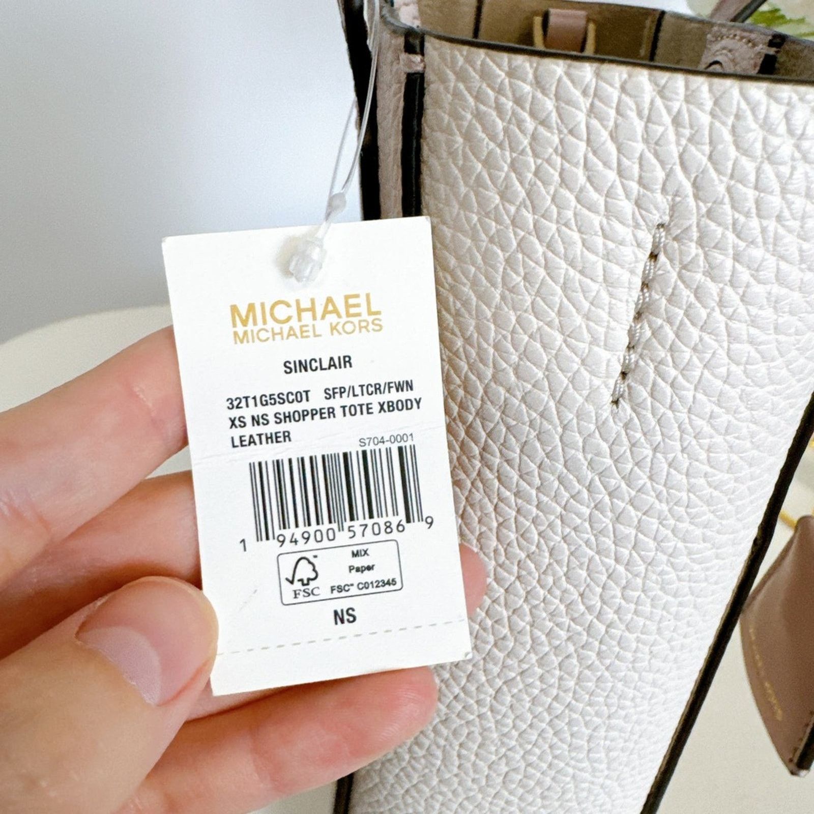 Michael Kors Michael Kors 32T1G5SC0T Sinclair Extra-Small Pebbled Leather Size ONE SIZE - 7 Thumbnail