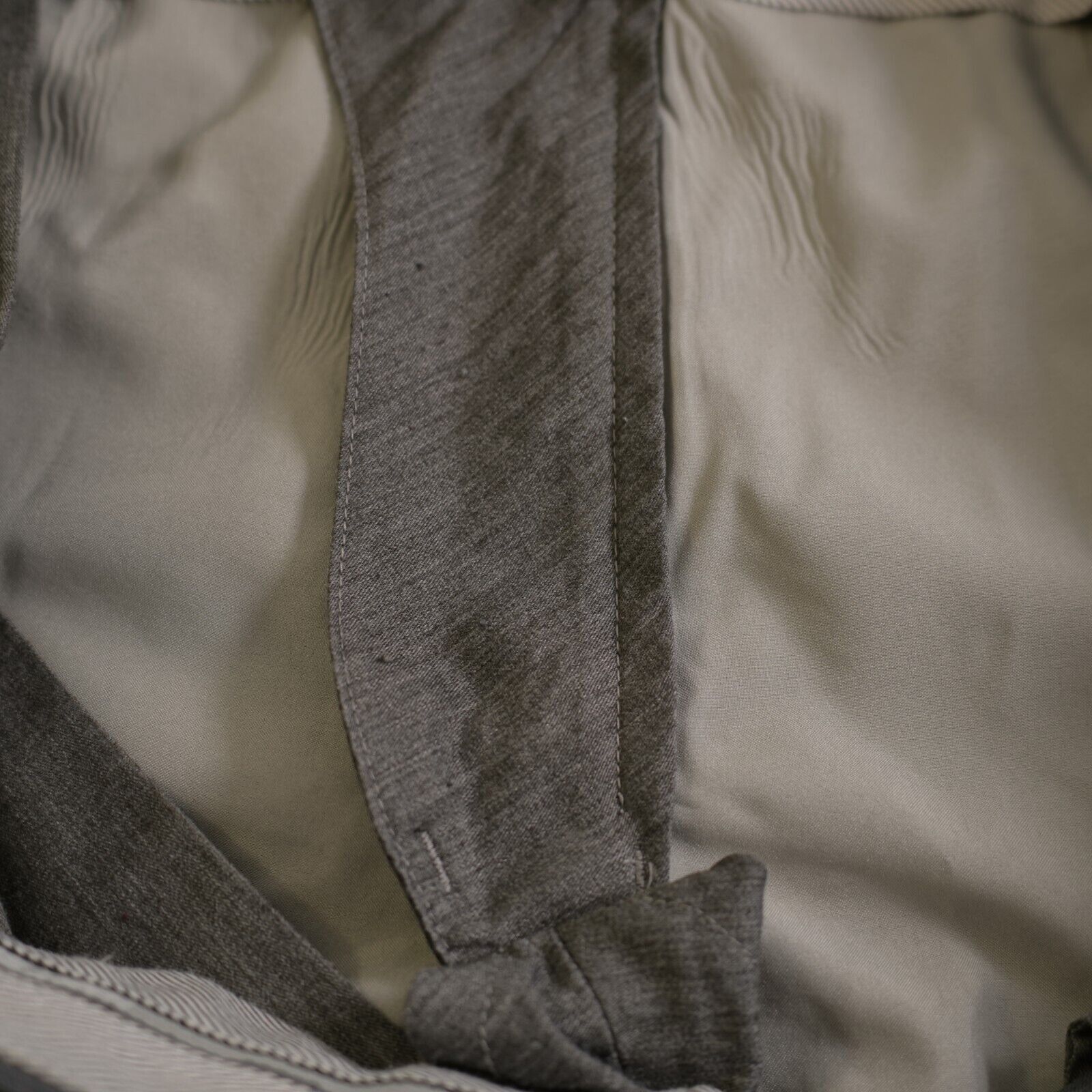 Hart Schaffner Marx Hart Schaffner Marx Wool Spandex Gray Flat Front Mid Rise Dr Size 38R - 8 Thumbnail