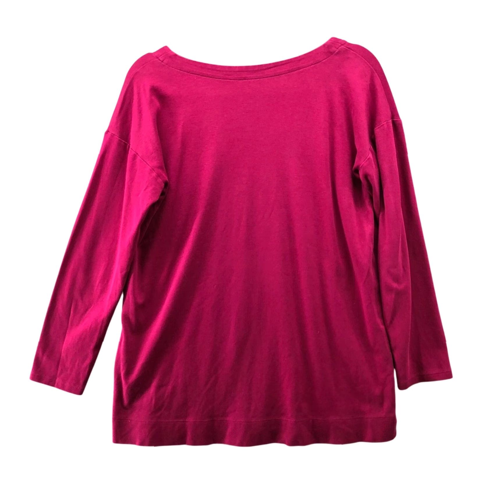 J. Jill J. Jill Simply Supima Tunic T Shirt Womens S Pink Long Sleeve Round Neck Size S / US 4 / IT 40 - 2 Thumbnail
