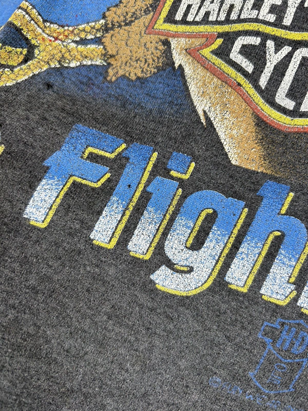 Harley Davidson × Vintage Vintage 90s Harley Davidson First in Flight T shirt Size US L / EU 52-54 / 3 - 13 Thumbnail