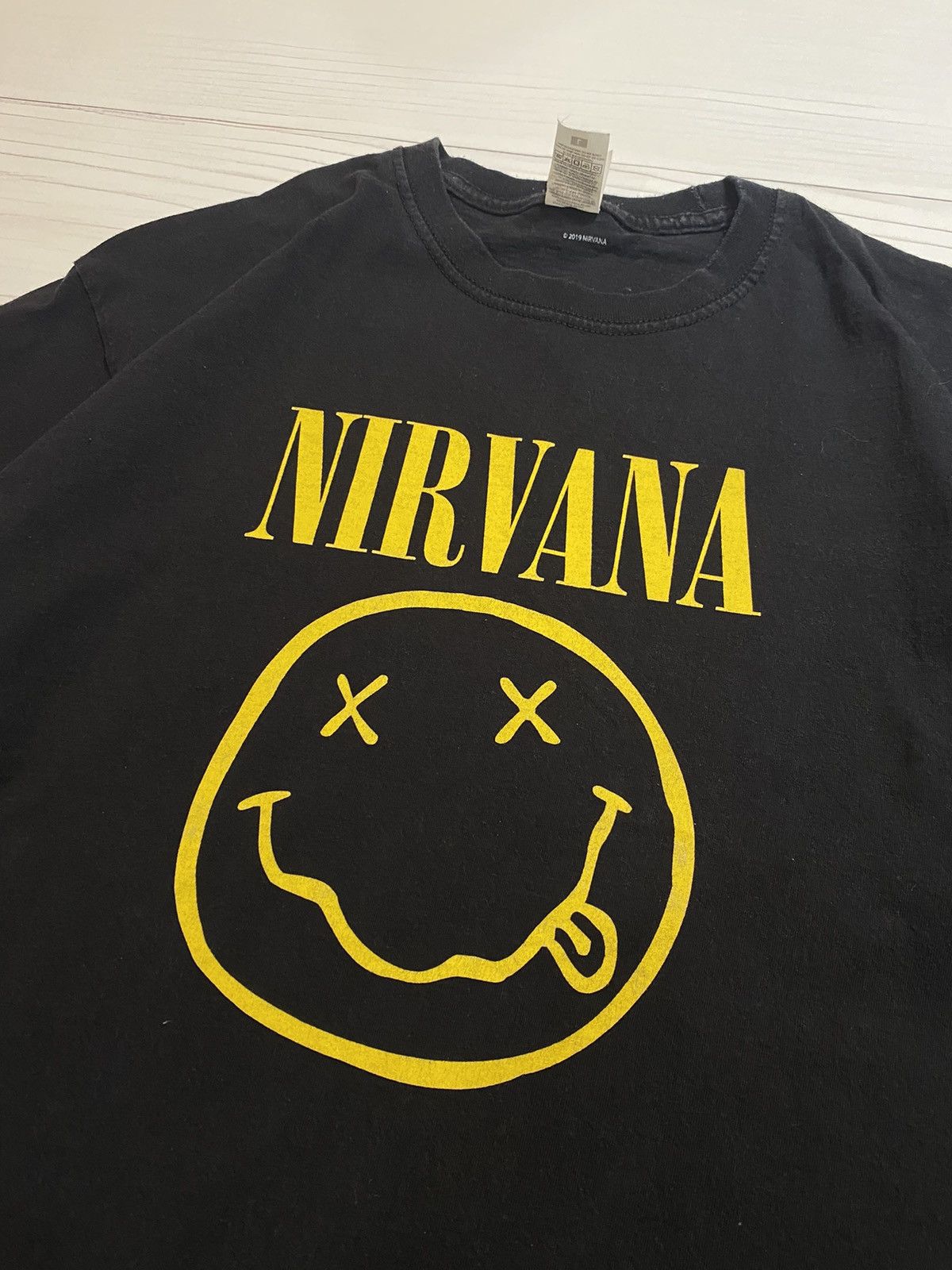 Band Tees × Nirvana × Vintage Vintage Nirvana Big Smile y2k fade longsleeve t shirt Size US L / EU 52-54 / 3 - 5 Thumbnail