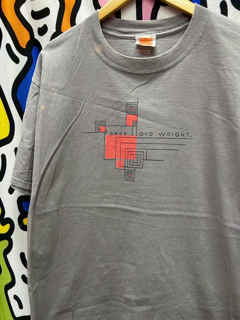 Vintage Vintage 2000s Frank Lloyd Wright Art tshirt size L Size US L / EU 52-54 / 3 - 1 Thumbnail