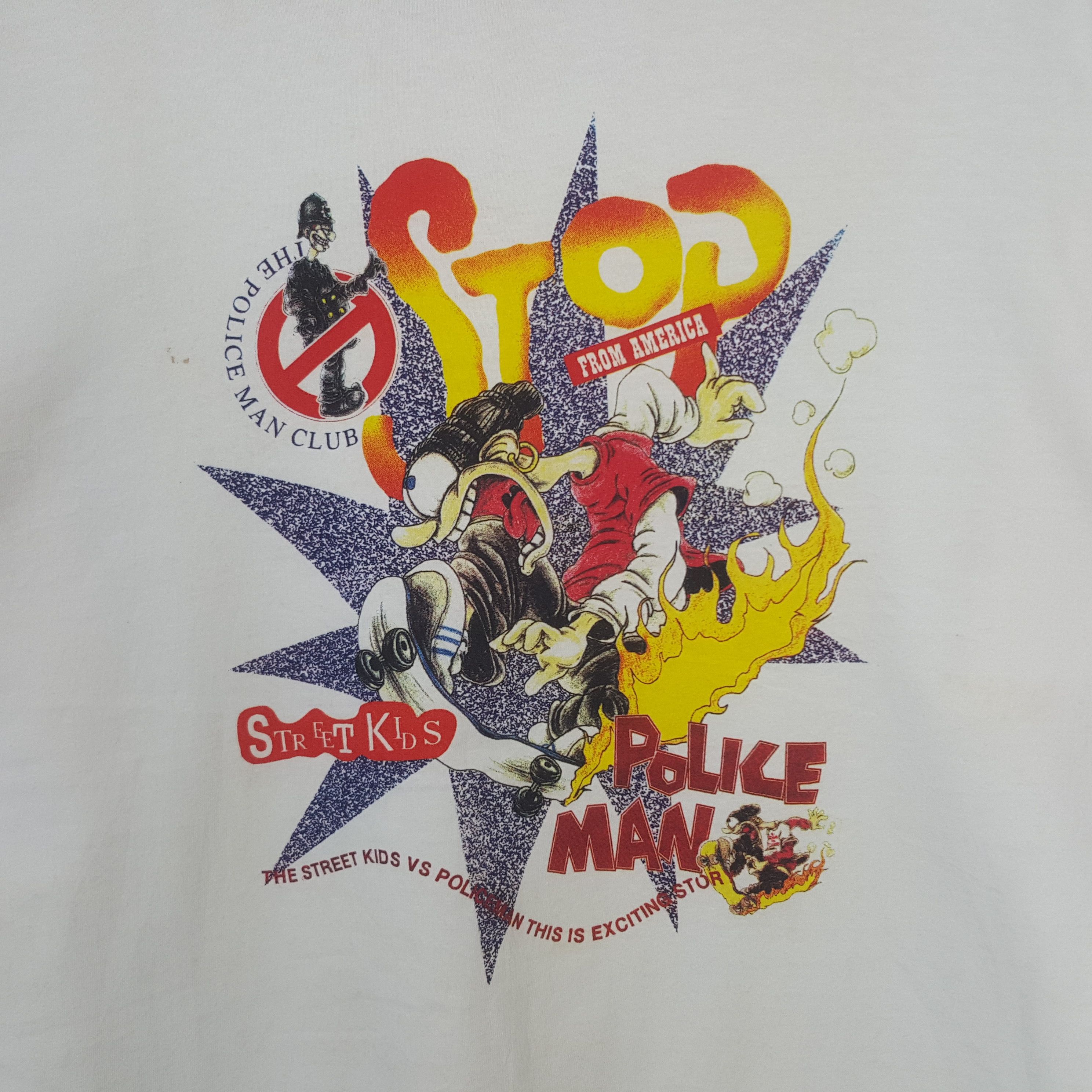 Cartoon Network Vintage The Street Kids Police Man Cartoon 90's Tshirt RR3 Size US L / EU 52-54 / 3 - 2 Thumbnail