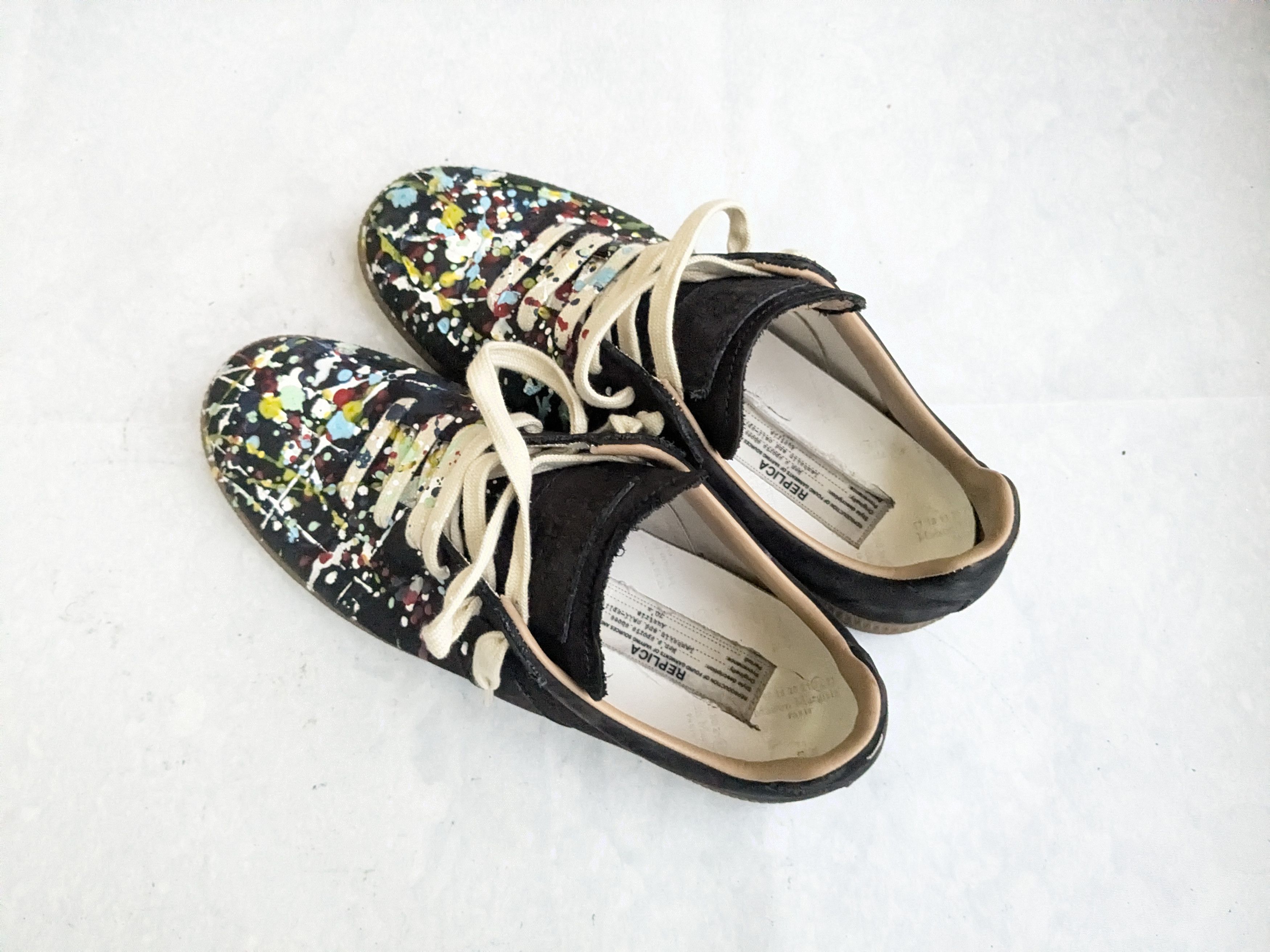 Maison Margiela Maison Margiela GAT Replica Black Paint 9 42 Gum Low Size US 9 / EU 42 - 18 Thumbnail
