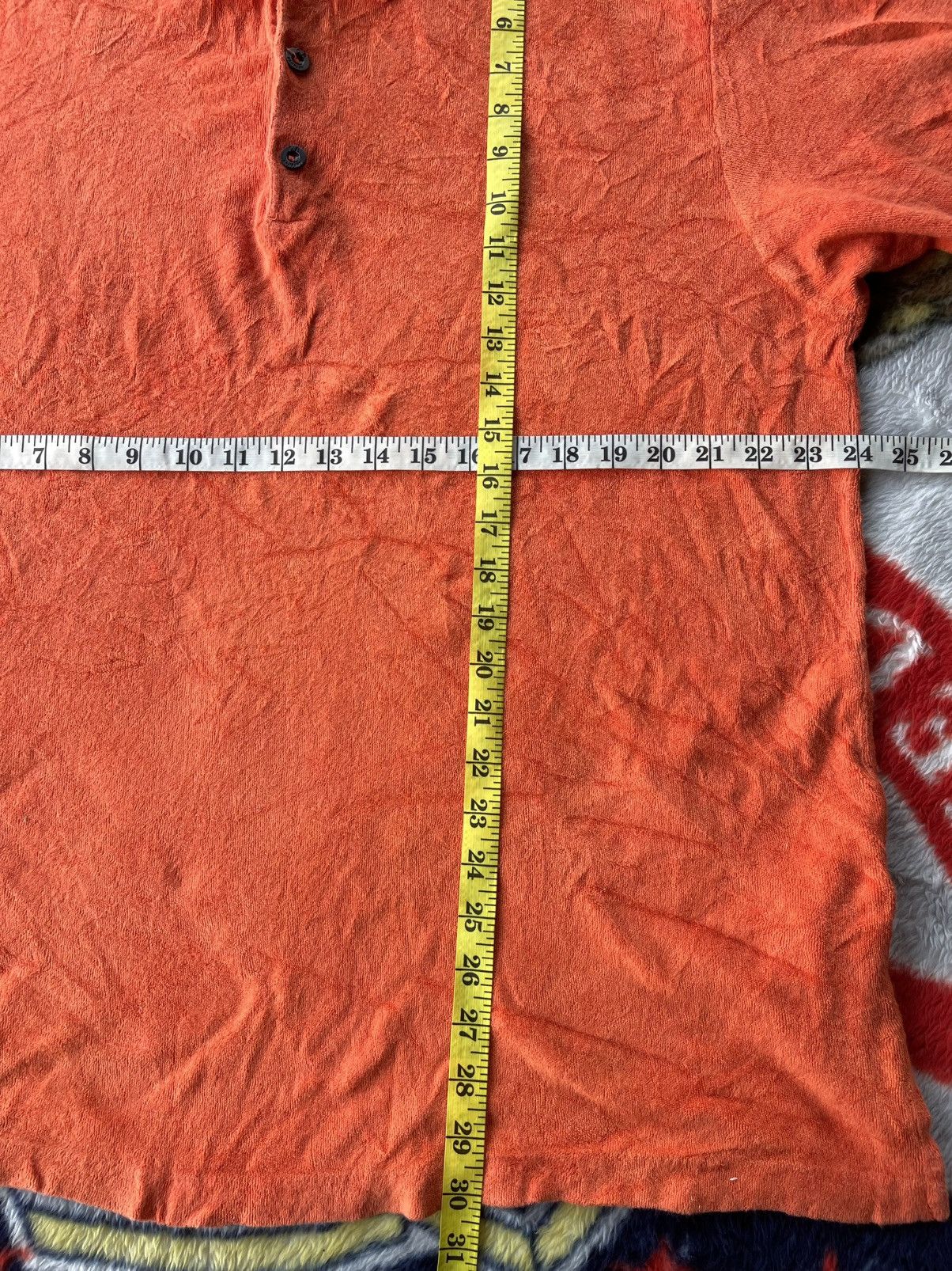 C.P. Company Vintage C. P. Company Orange Terry Cloth Polo Shirt Tee Size US L / EU 52-54 / 3 - 10 Thumbnail