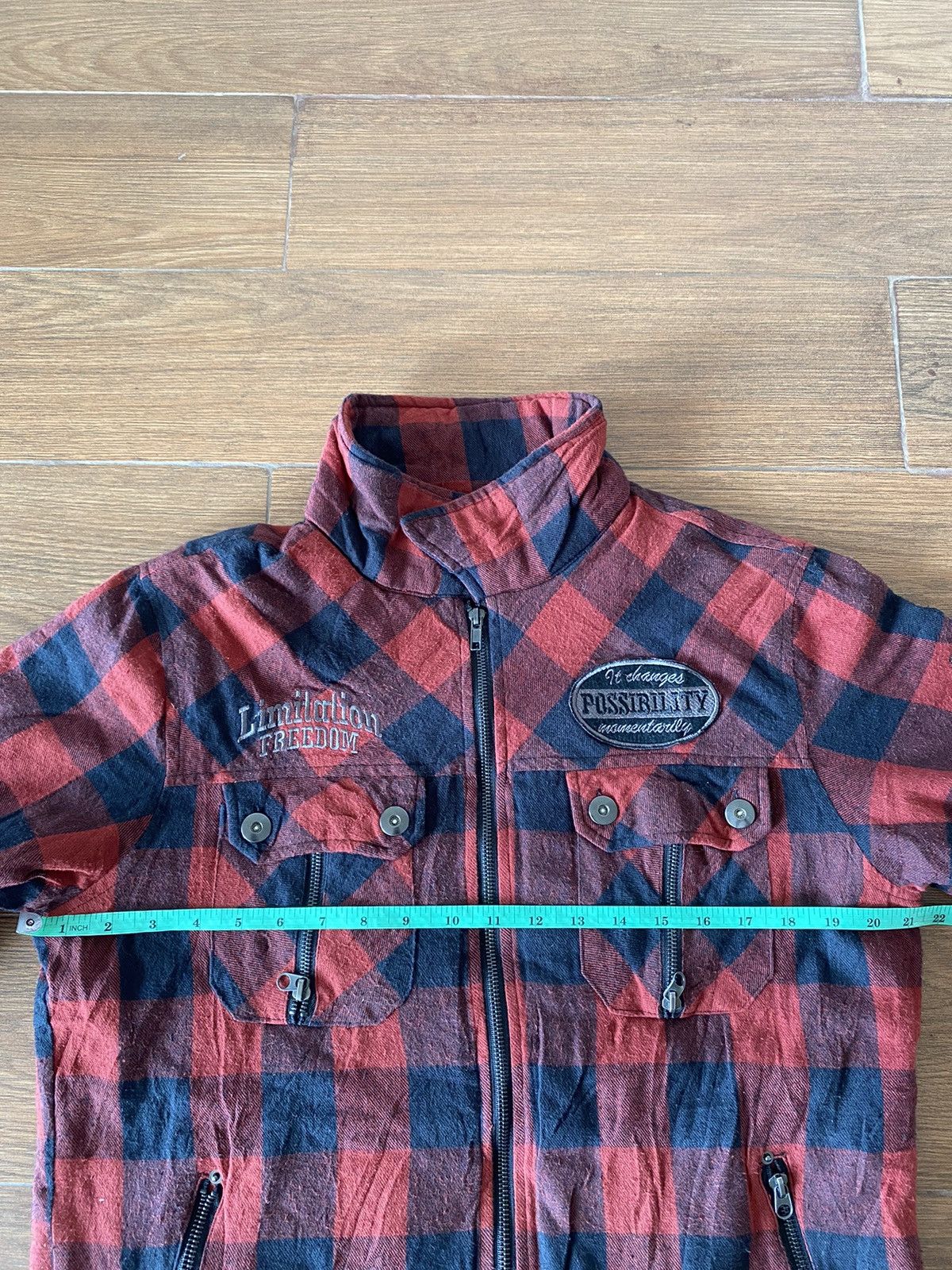 If Six Was Nine × Japanese Brand × Le Grande Bleu (L.G.B.) DEELISH Plaid Tartan Jacket LGB Punk Bondage Size US L / EU 52-54 / 3 - 17 Thumbnail