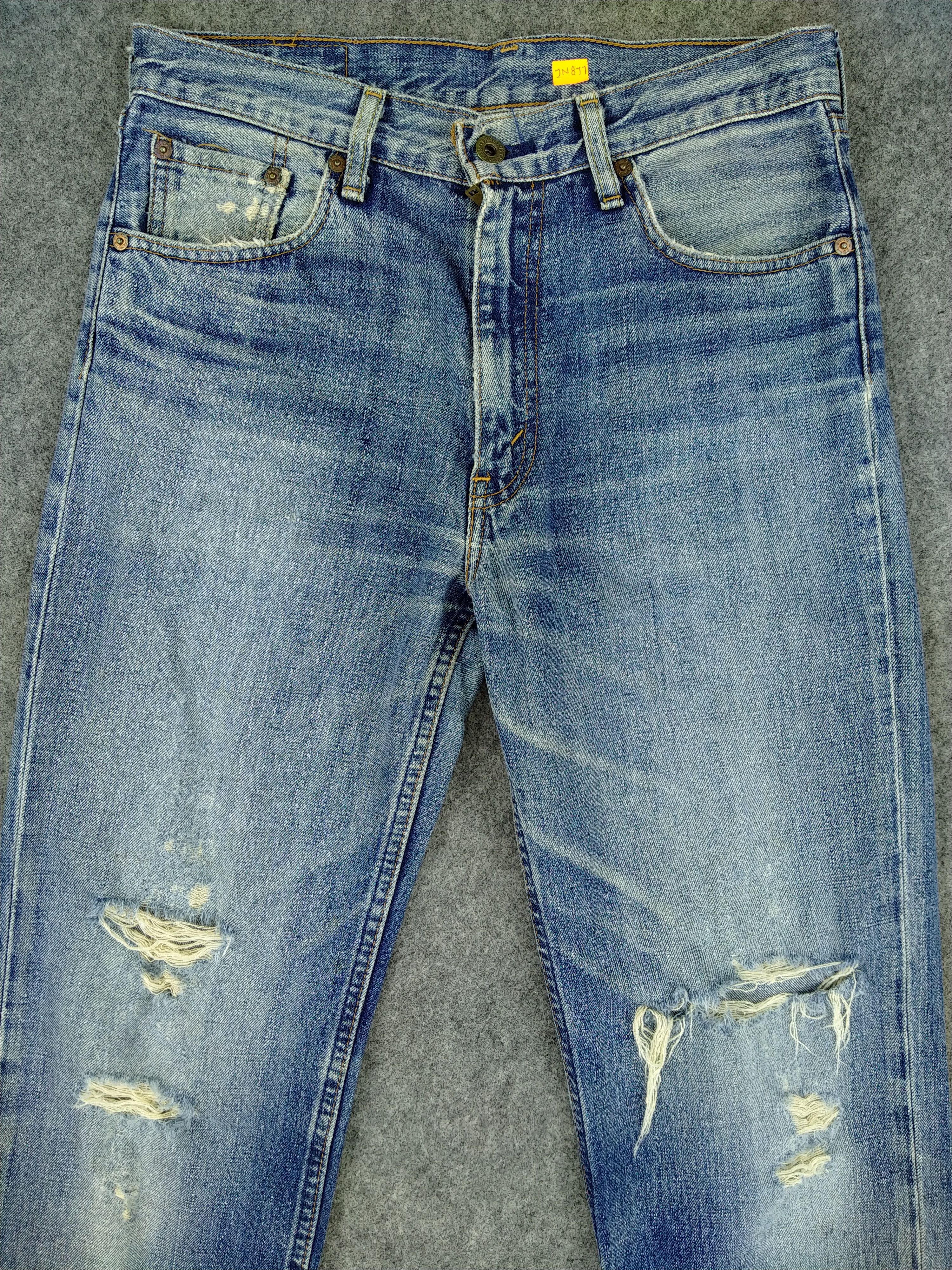 Levi's Blue Distressed Vintage Levi's 502 30x28.5 Denim -JN877 Size US 30 / EU 46 - 3 Thumbnail