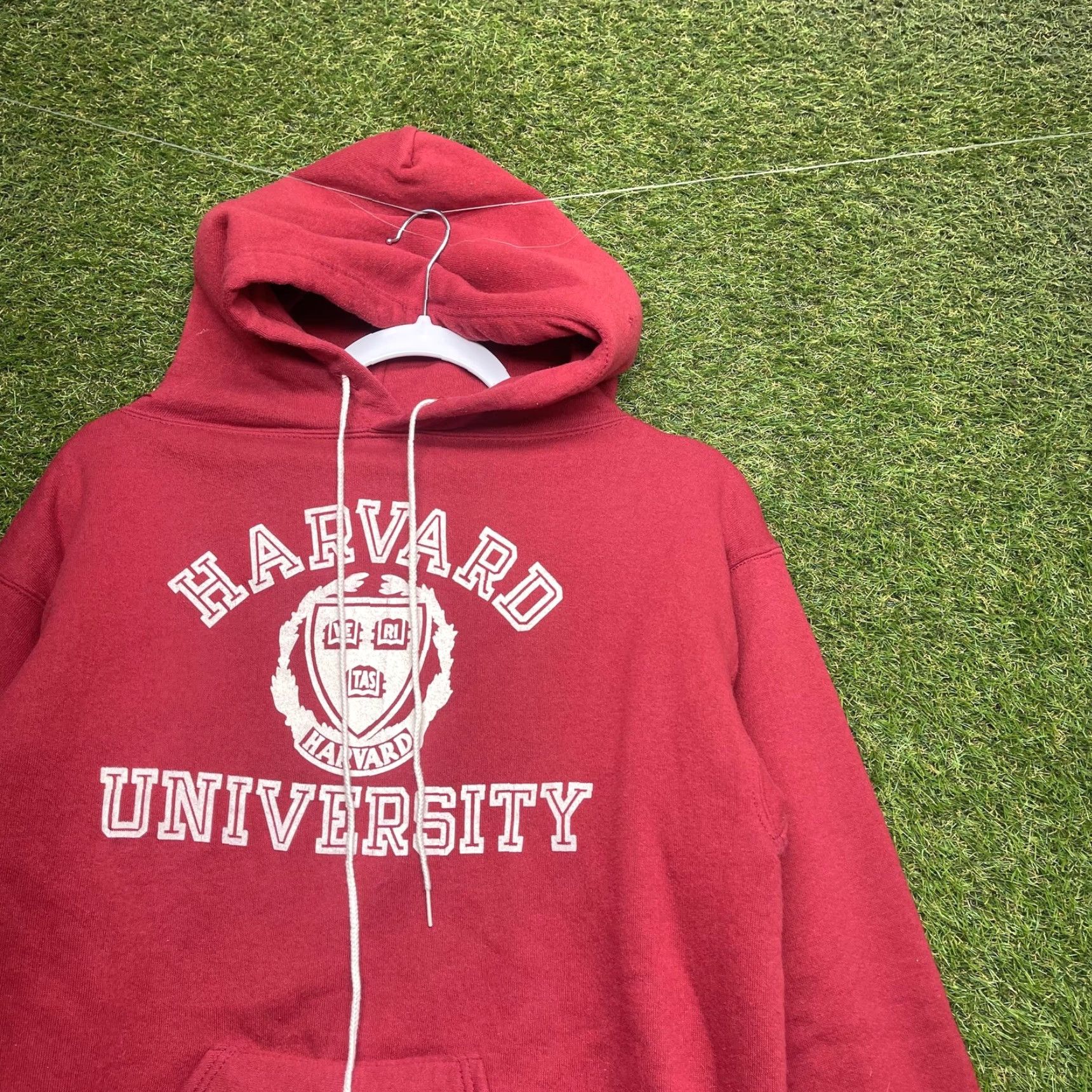 Russell Athletic VINTAGE Russell Athletic Harvard University Hoodie Mens M Red Knit Graphic Print 90s Mens Size US M / EU 48-50 / 2 - 2 Thumbnail